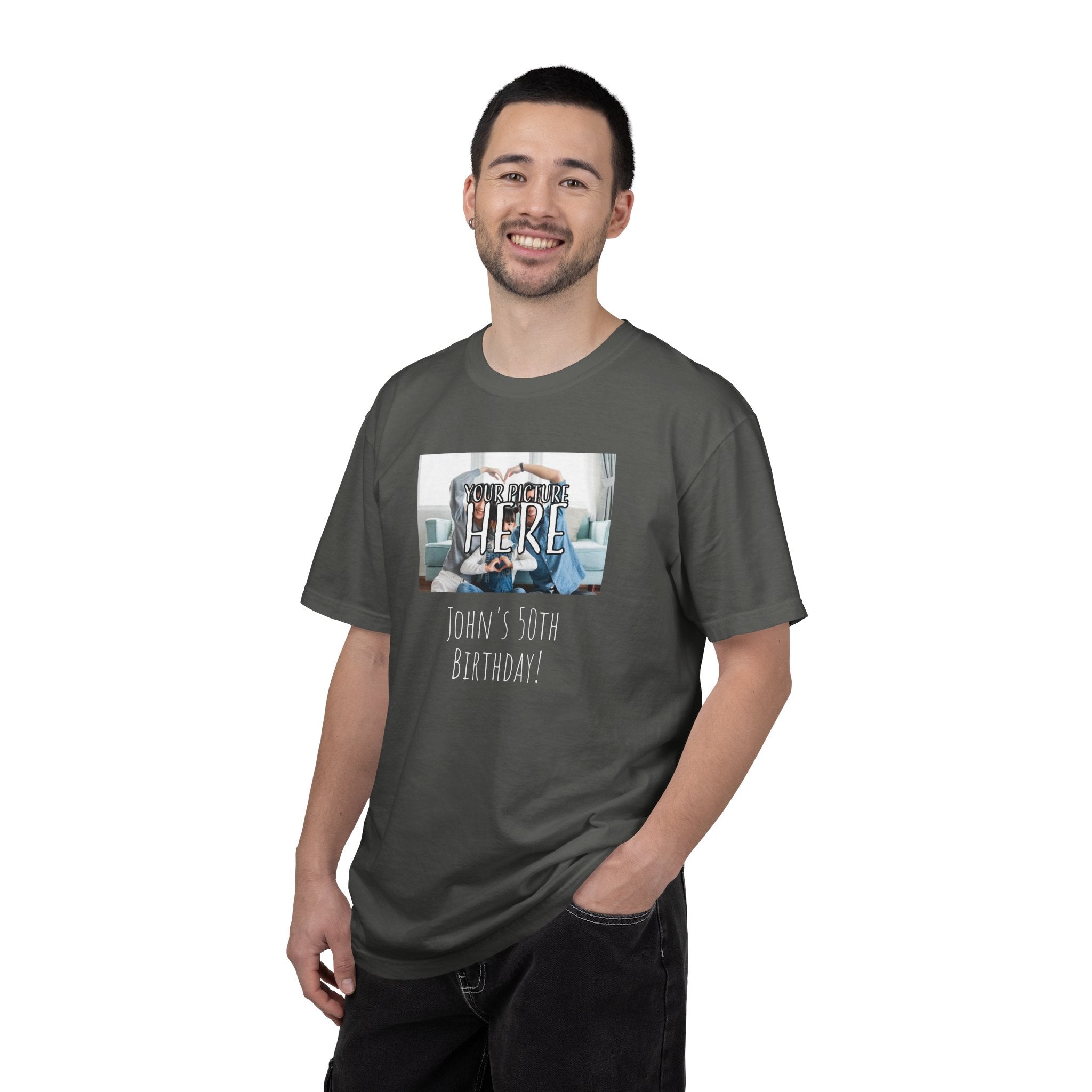 Personalizable Family Fun T-Shirt — Custom Image & Text, Multiple Colors