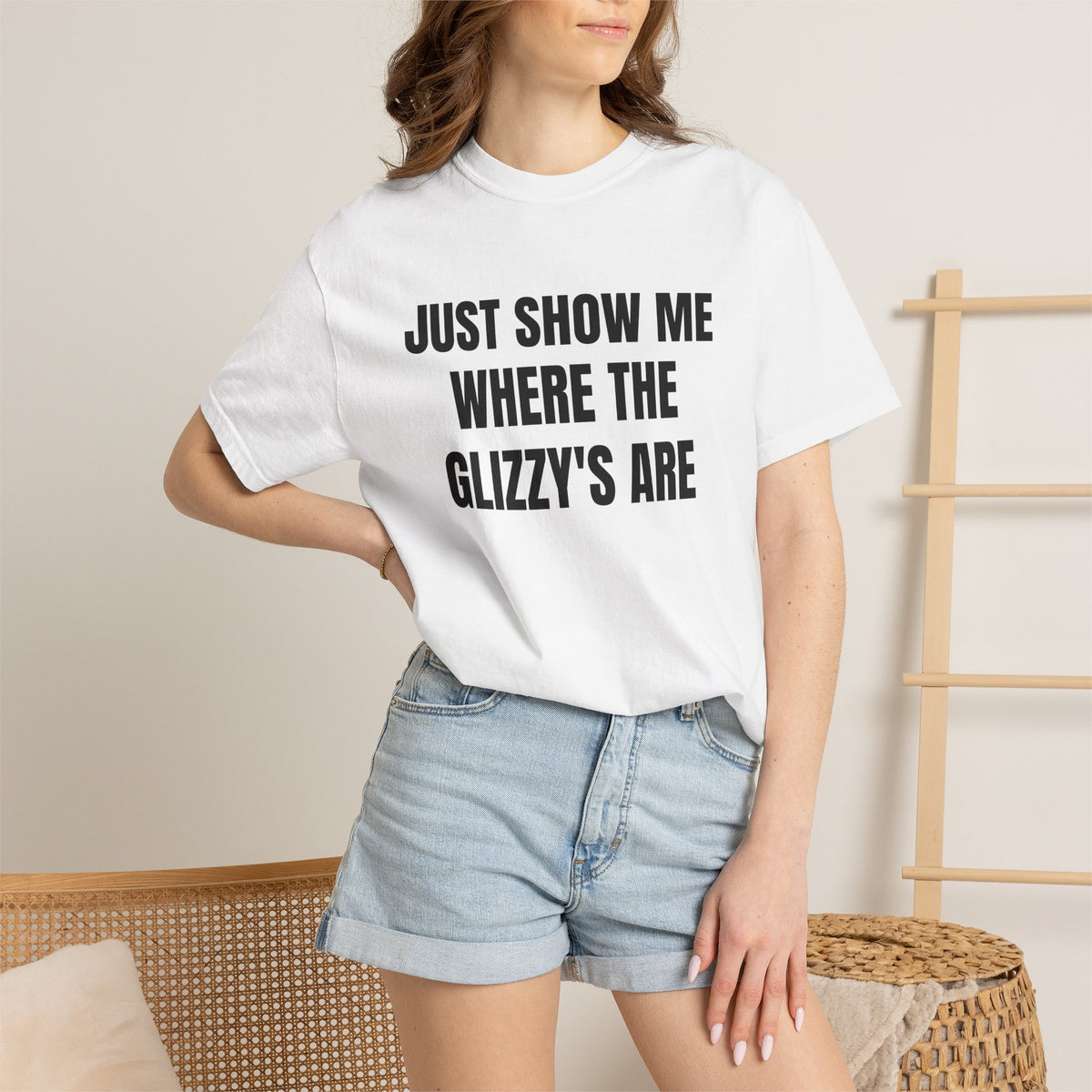 Just Show Me Where The Glizzy's Are T-Shirt — Funny Hot Dog / Grill Party Tee
