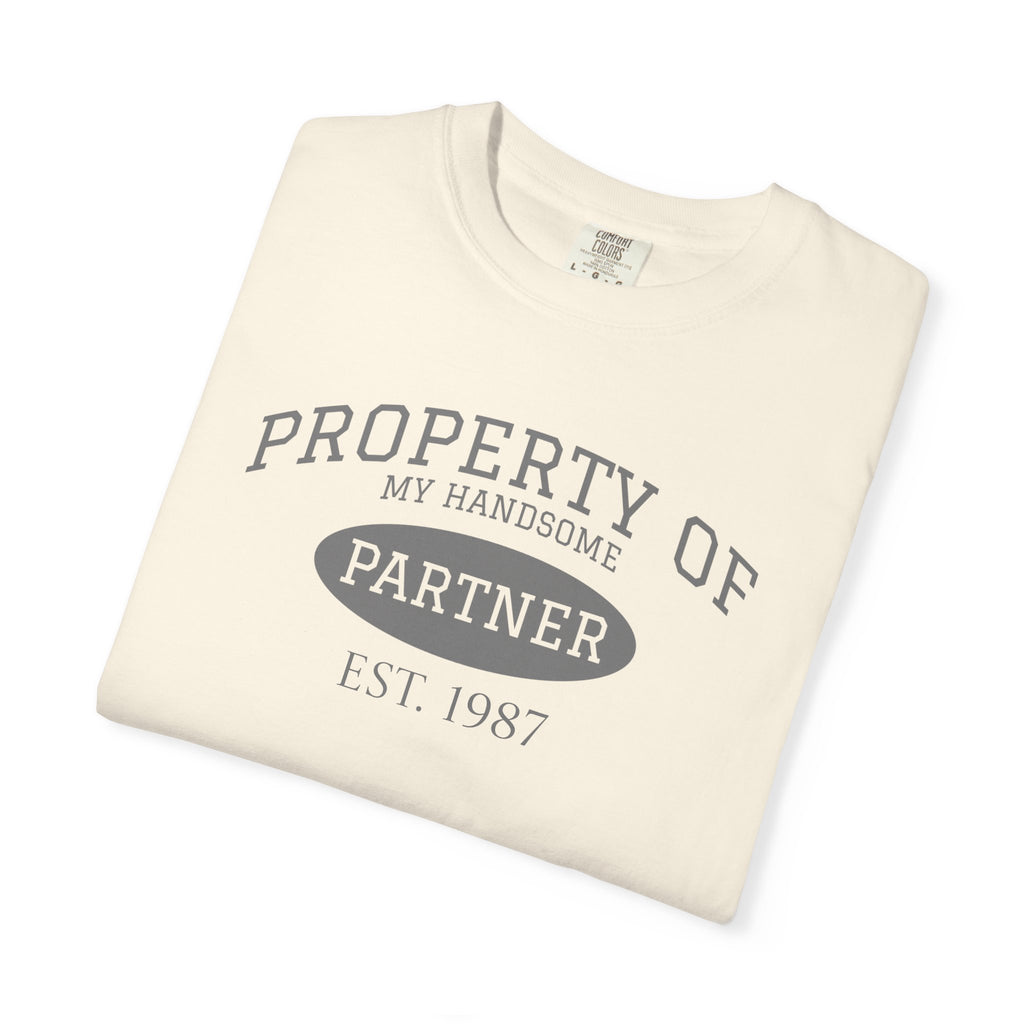 Property of My Handsome Partner T-Shirt – Established 1987 Graphic Tee