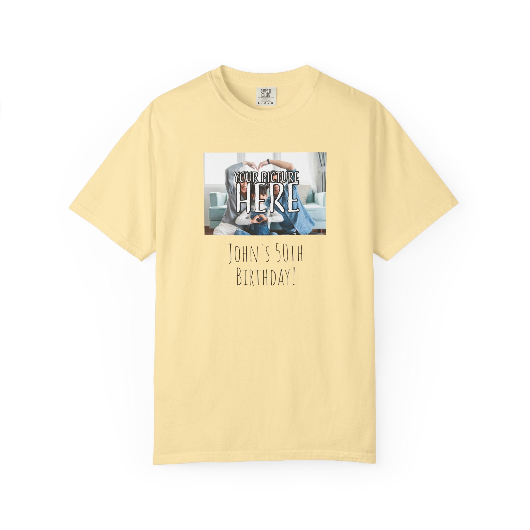 Personalizable Family Fun T-Shirt — Custom Image & Text, Multiple Colors