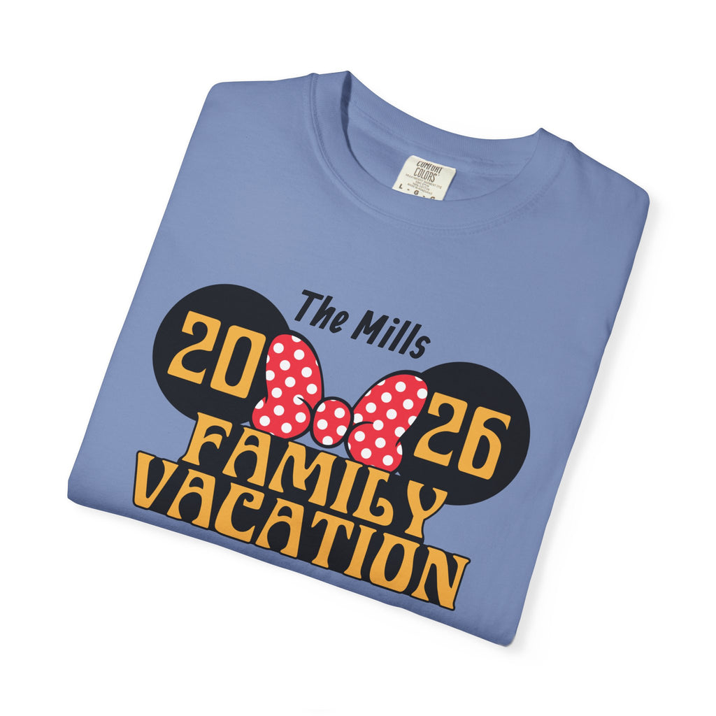 Minnie Mouse–Inspired Family Vacation T-Shirt — Personalized Family Trip Tee