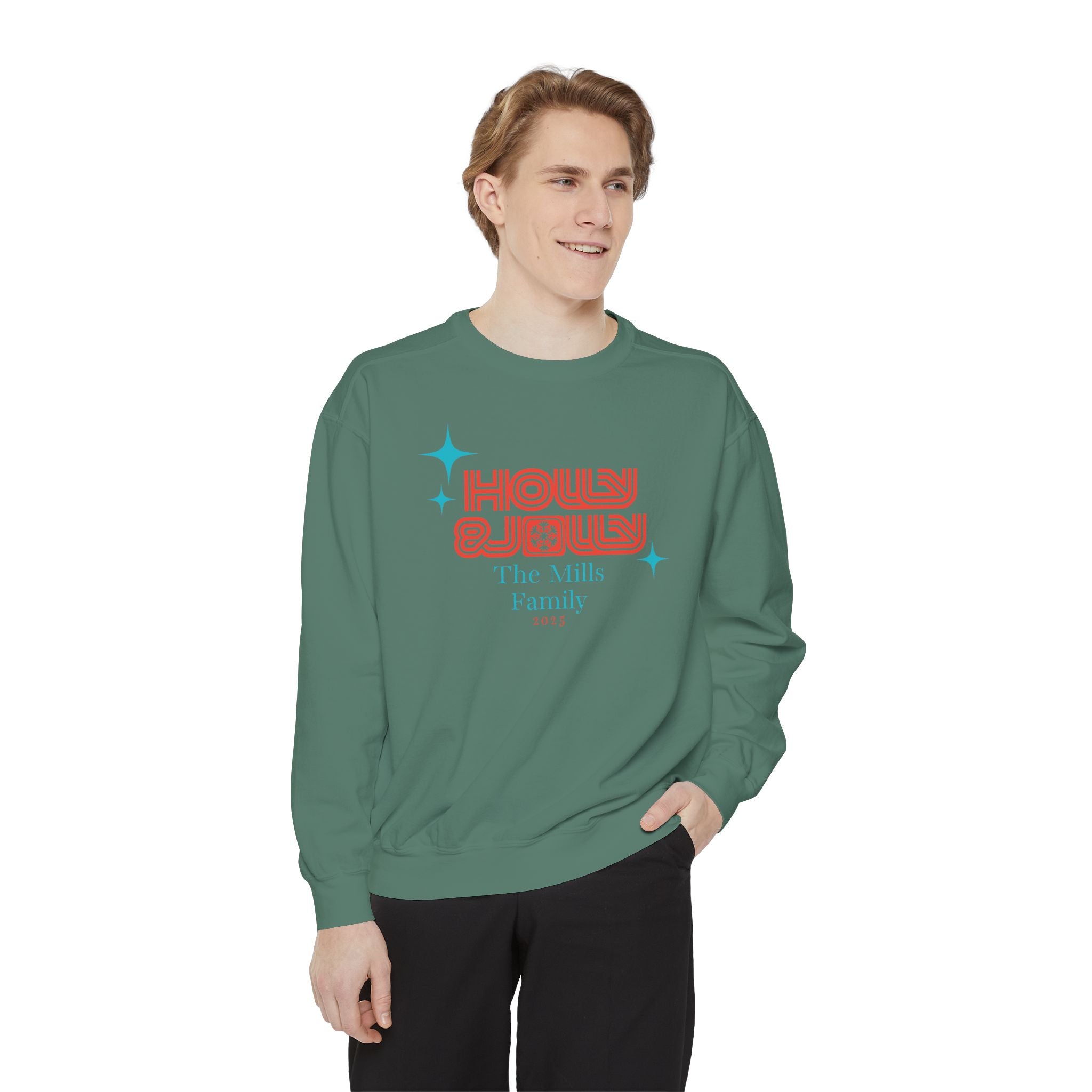 Holly & Jolly Personalized Family Christmas Sweatshirt