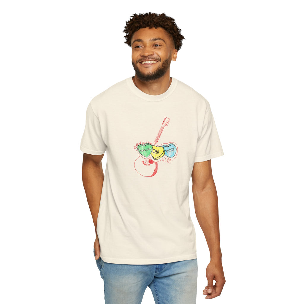 Wasted On You Candy Heart T-Shirt — Vintage Distressed Valentine's Breakup Tee