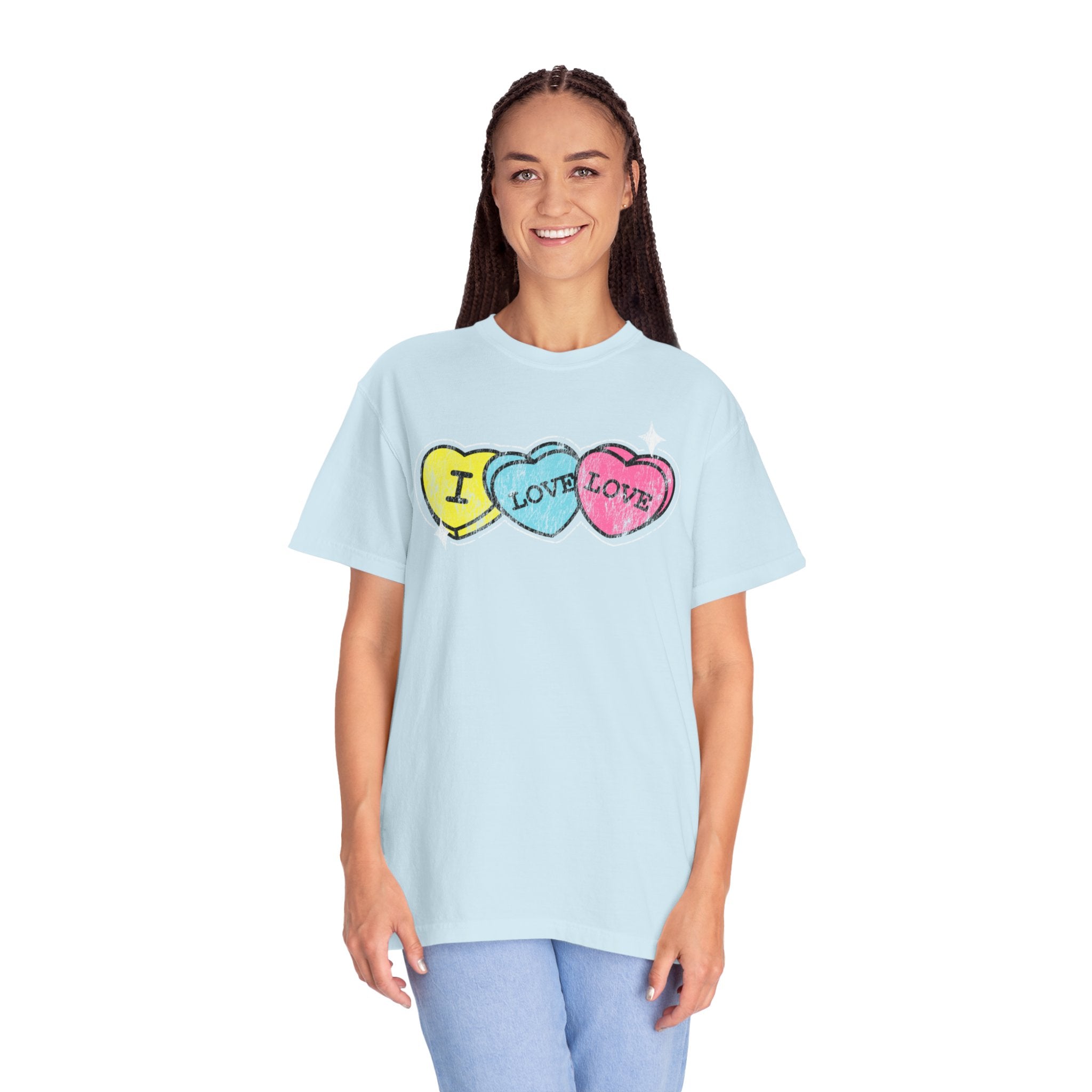 Valentine's 'I Love Love' Vintage Candy Hearts T-Shirt