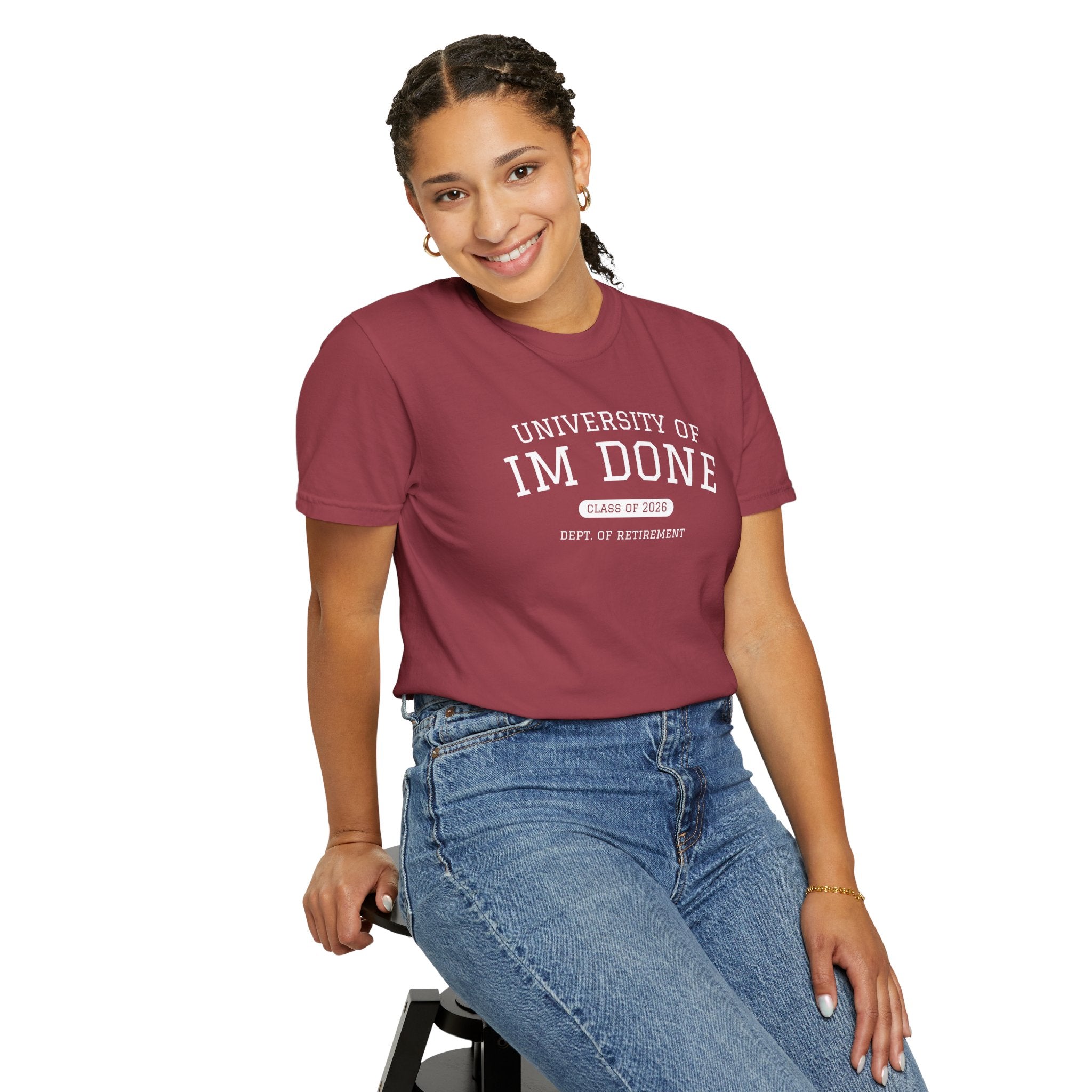 Retirement Tee — "University of I'm Done" Funny Graduation-Inspired Shirt