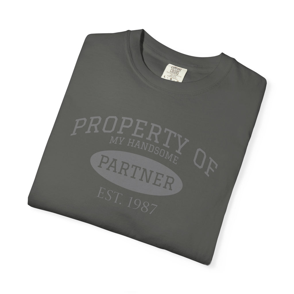 Property of My Handsome Partner T-Shirt – Established 1987 Graphic Tee