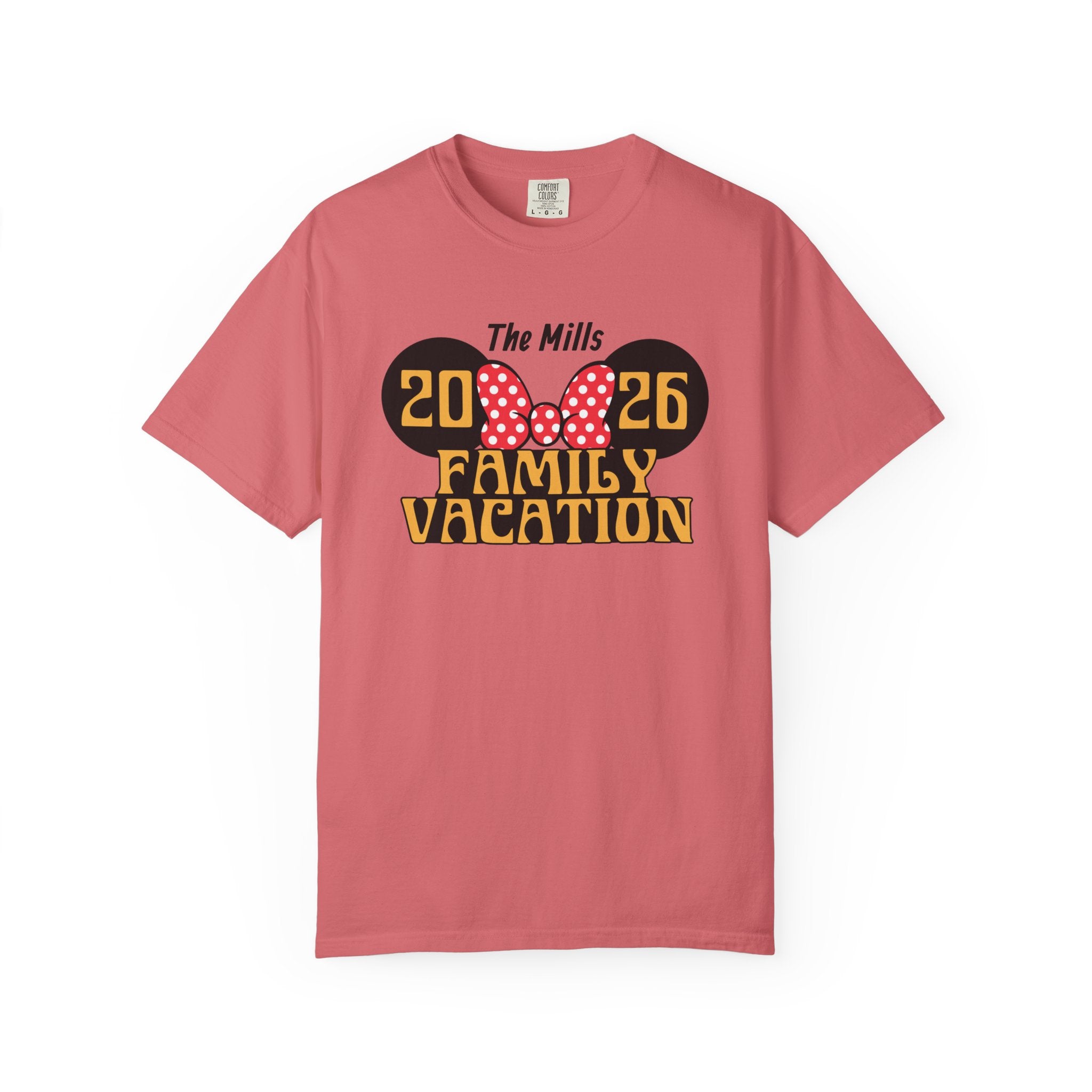 Minnie Mouse–Inspired Family Vacation T-Shirt — Personalized Family Trip Tee