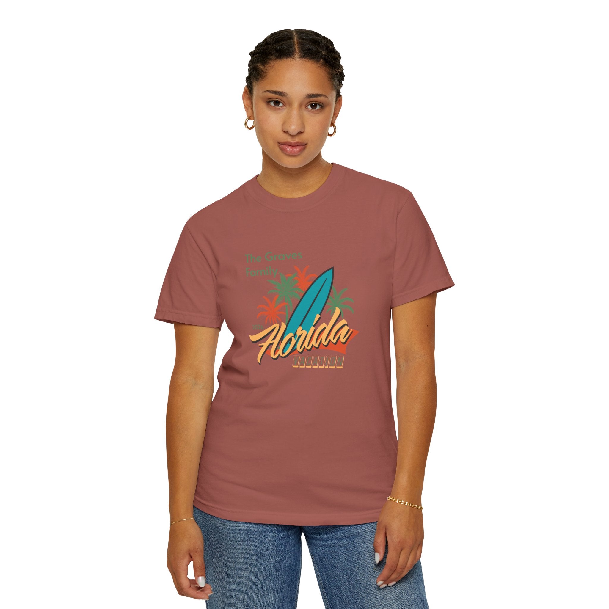 Florida Family Vacation Personalized T-Shirt — Custom Family Name