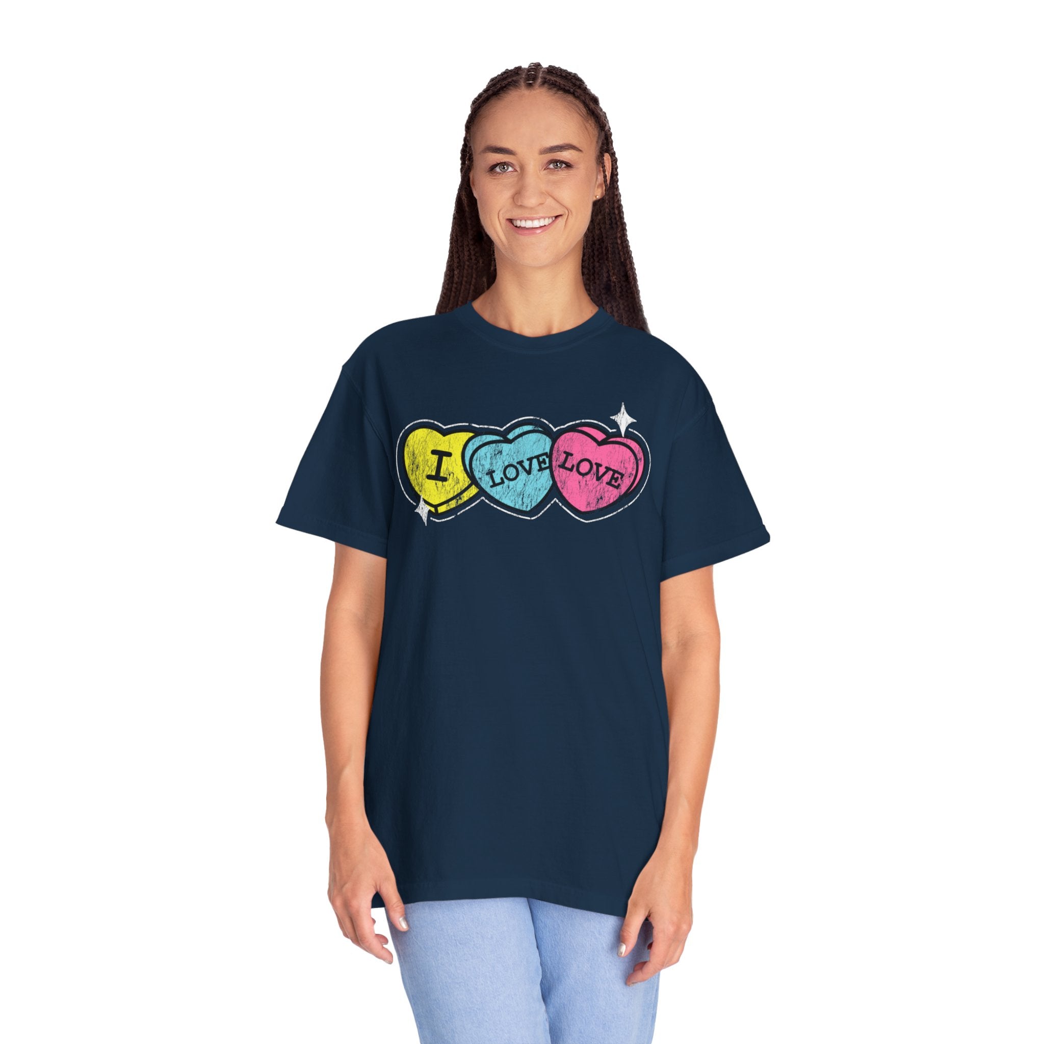 Valentine's 'I Love Love' Vintage Candy Hearts T-Shirt