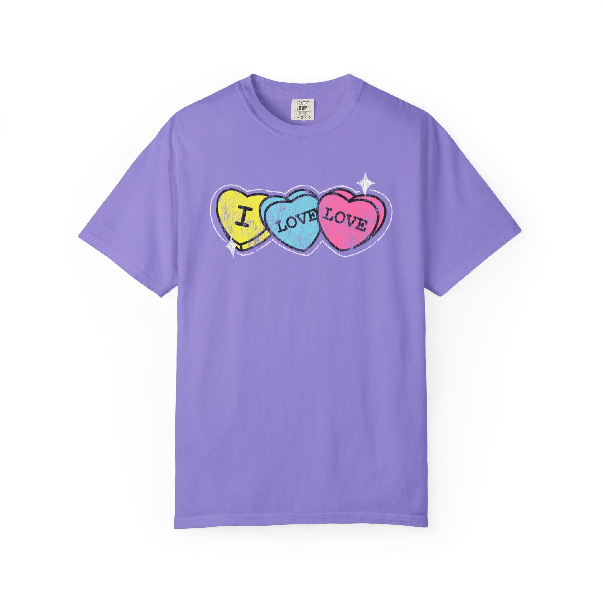 Valentine's 'I Love Love' Vintage Candy Hearts T-Shirt