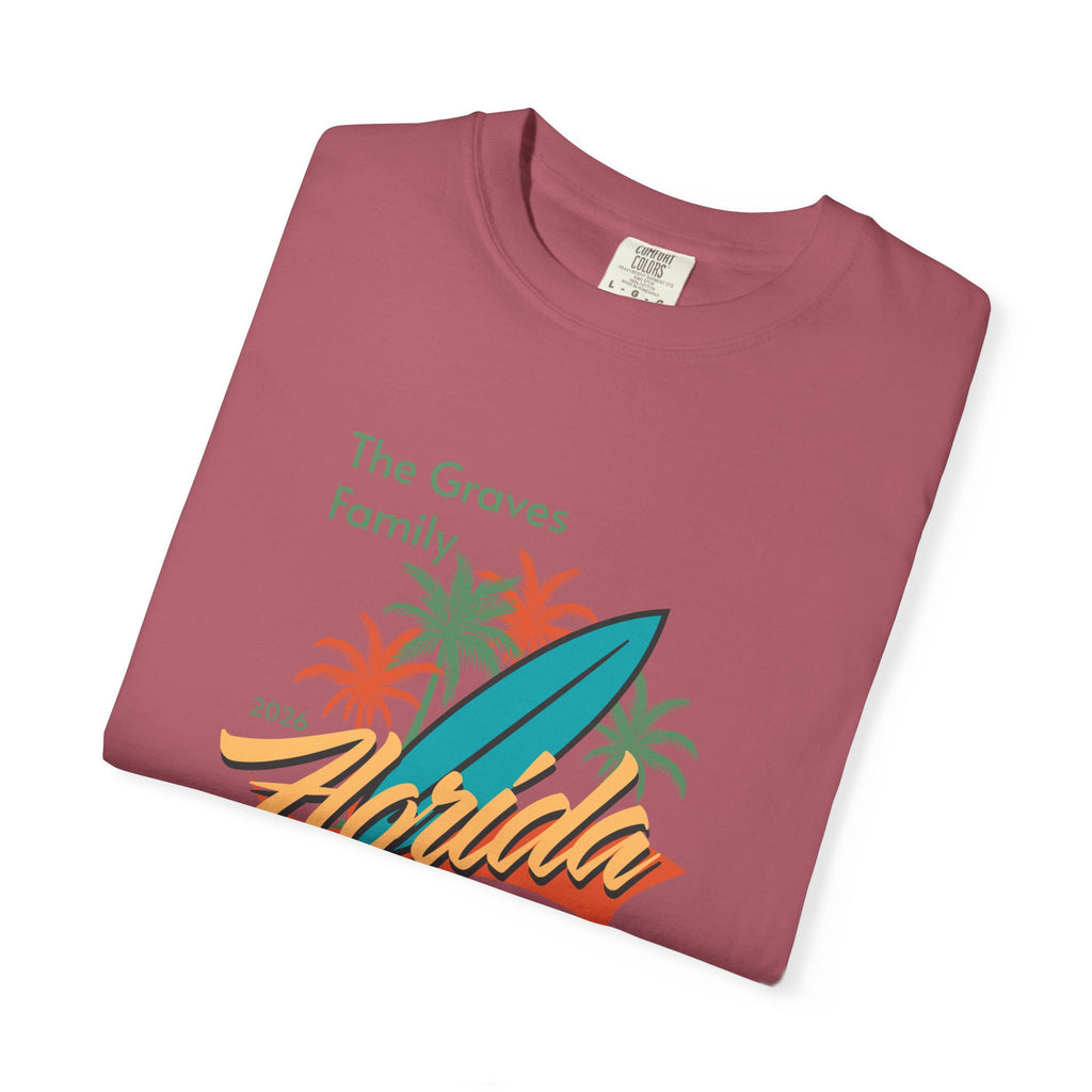 Florida Family Vacation Personalized T-Shirt — Custom Family Name