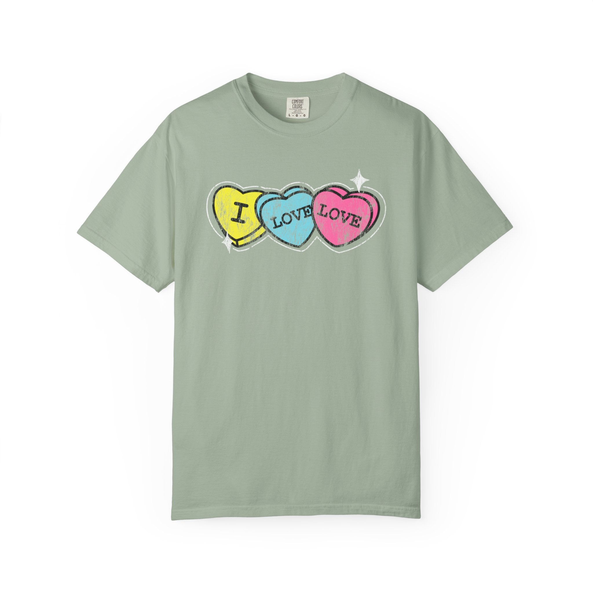 Valentine's 'I Love Love' Vintage Candy Hearts T-Shirt
