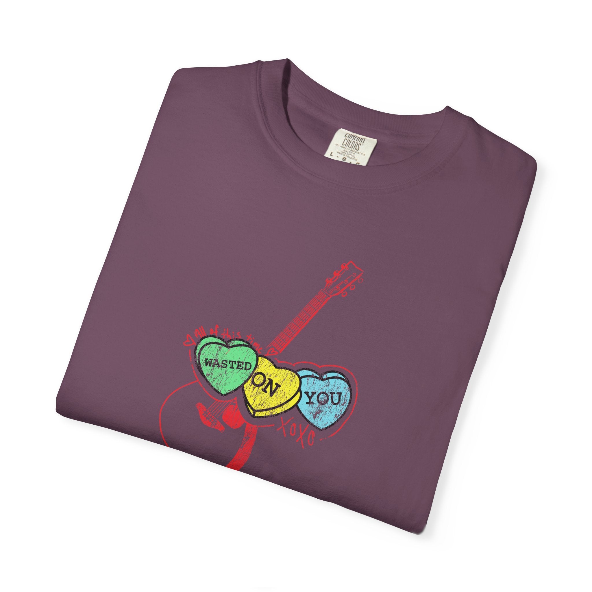Wasted On You Candy Heart T-Shirt — Vintage Distressed Valentine's Breakup Tee