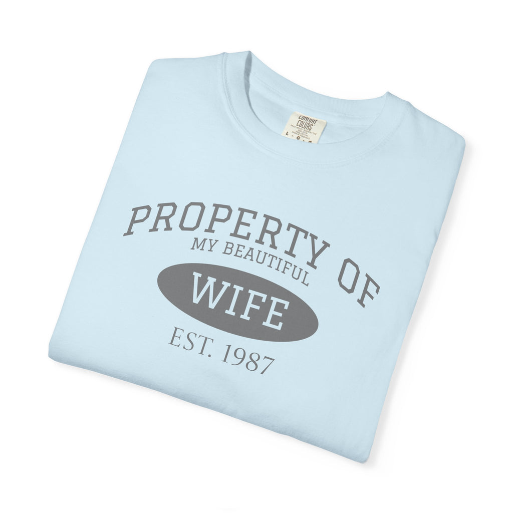 Property of My Beautiful Wife T-Shirt — Vintage Married Couple Tee