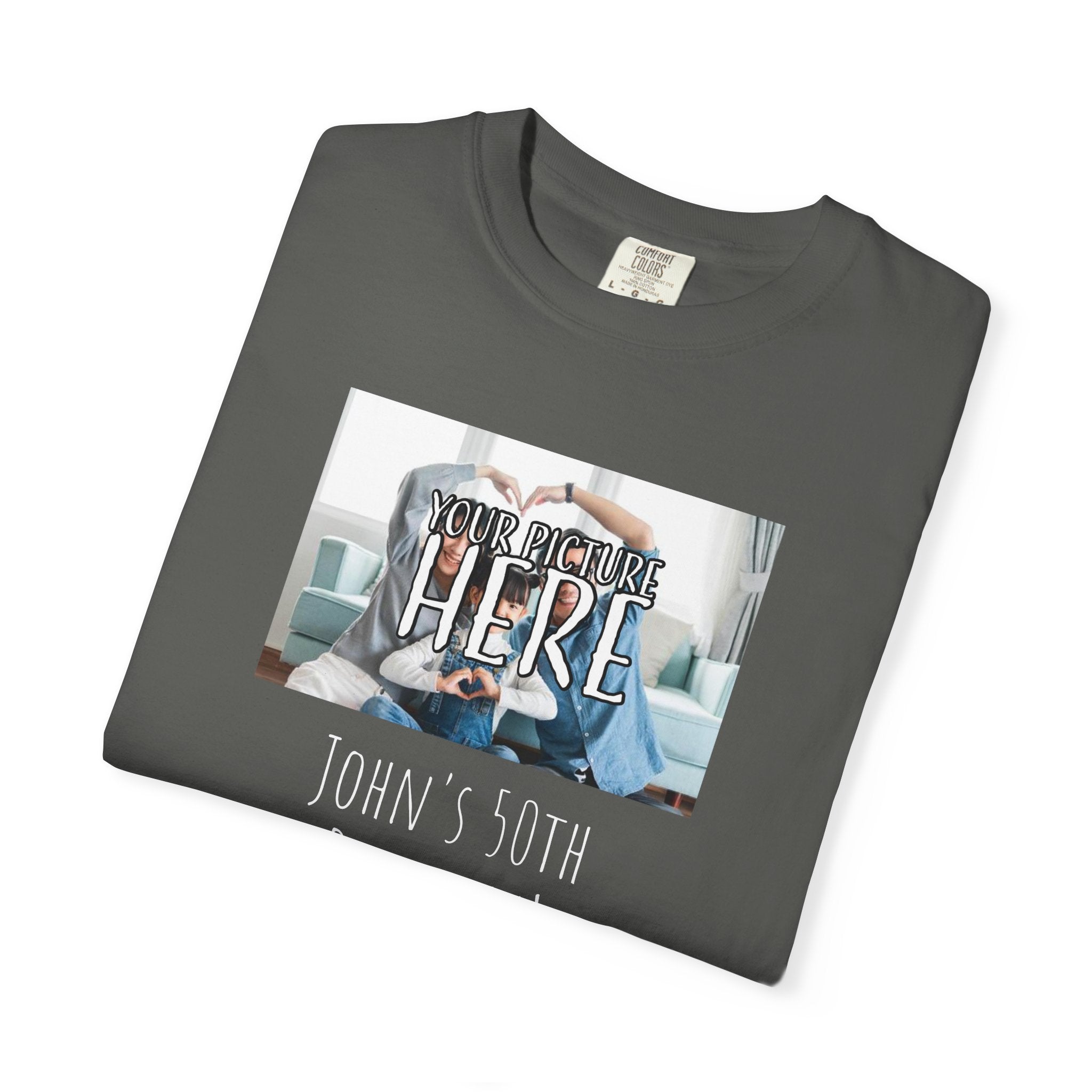 Personalizable Family Fun T-Shirt — Custom Image & Text, Multiple Colors