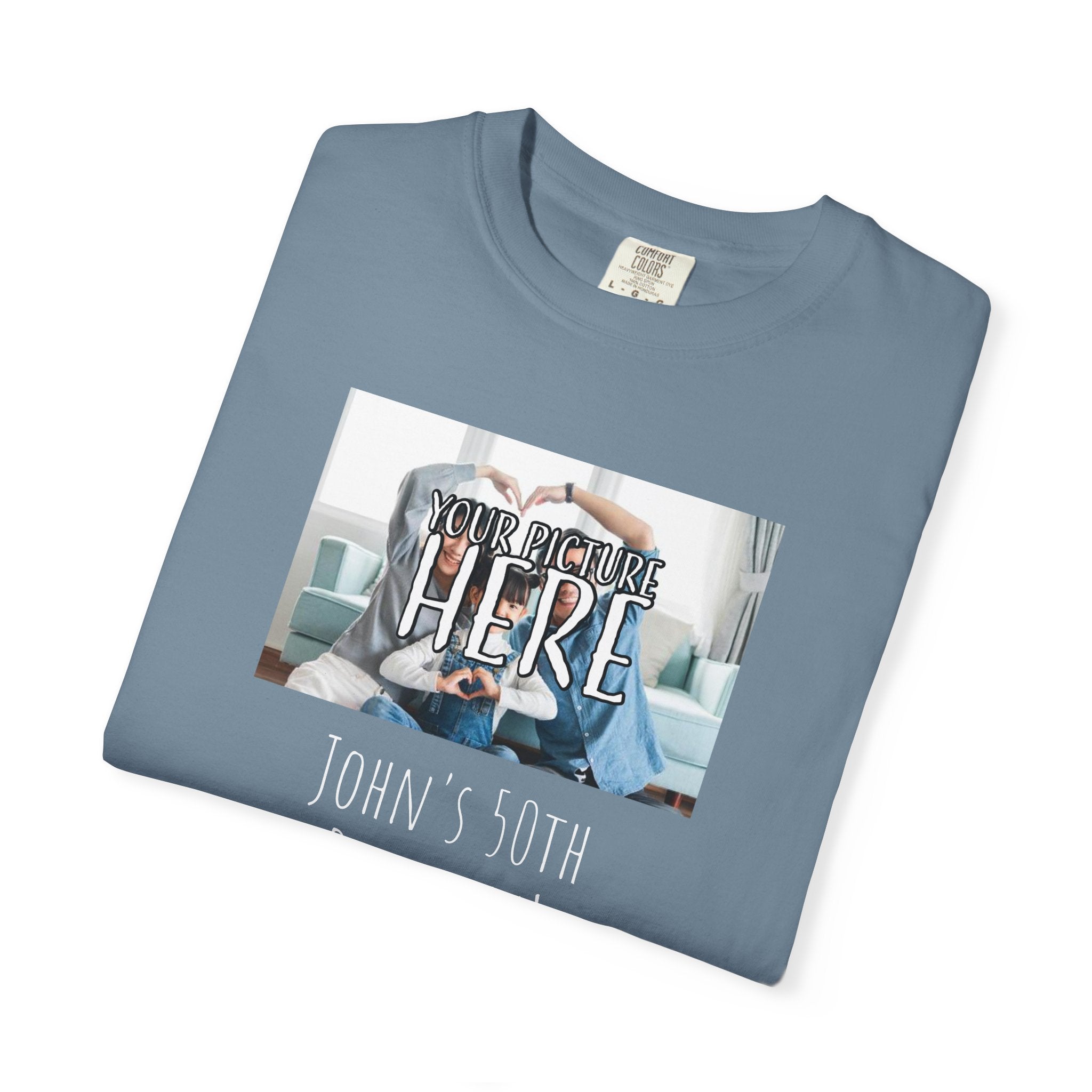 Personalizable Family Fun T-Shirt — Custom Image & Text, Multiple Colors