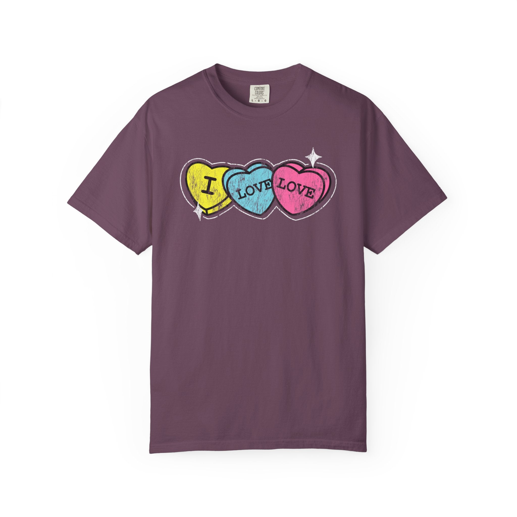 Valentine's 'I Love Love' Vintage Candy Hearts T-Shirt