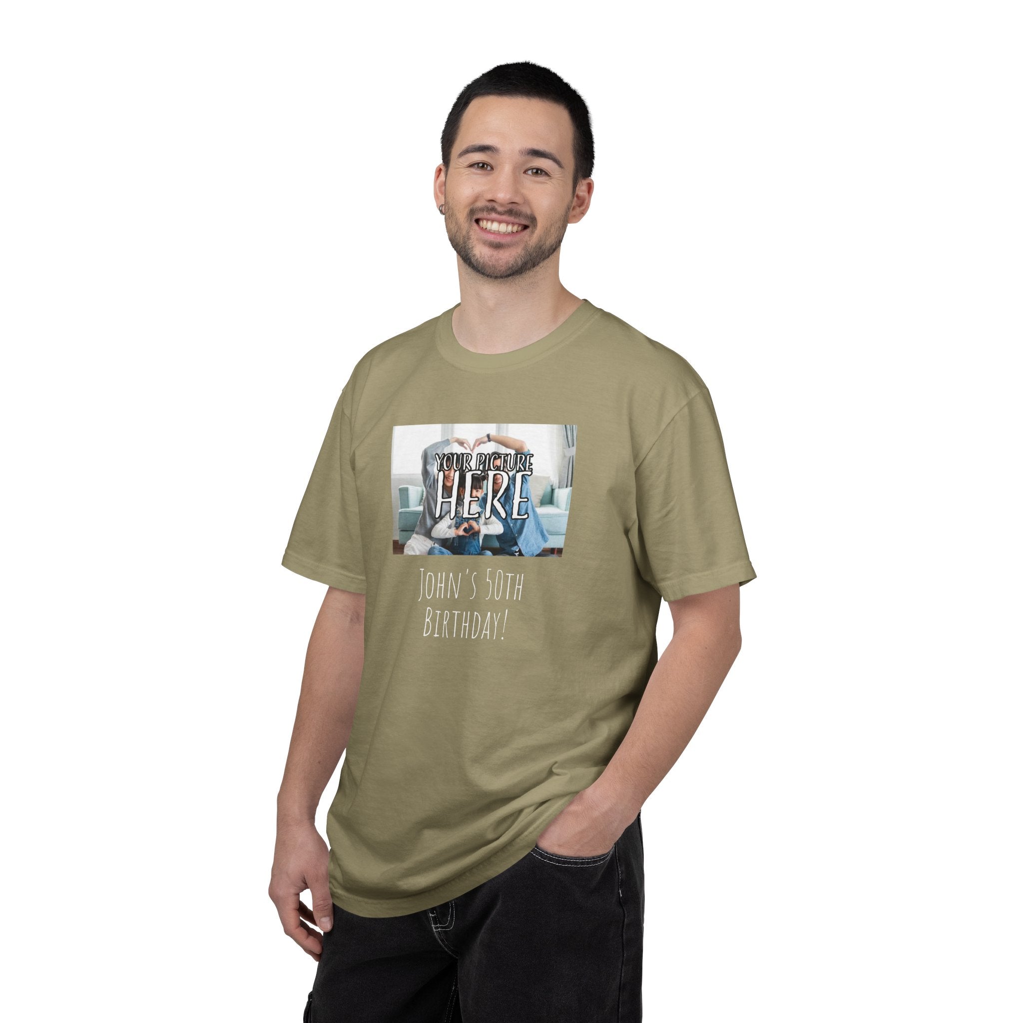 Personalizable Family Fun T-Shirt — Custom Image & Text, Multiple Colors