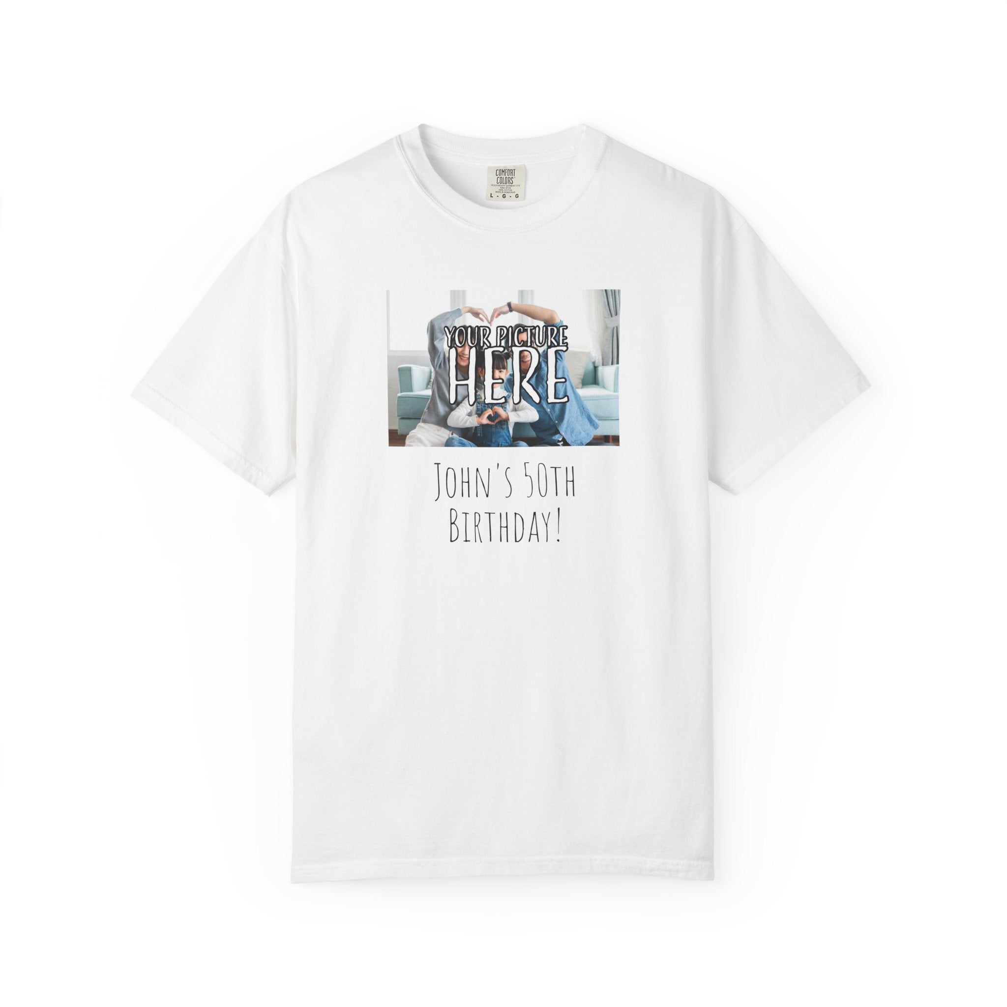 Personalizable Family Fun T-Shirt — Custom Image & Text, Multiple Colors