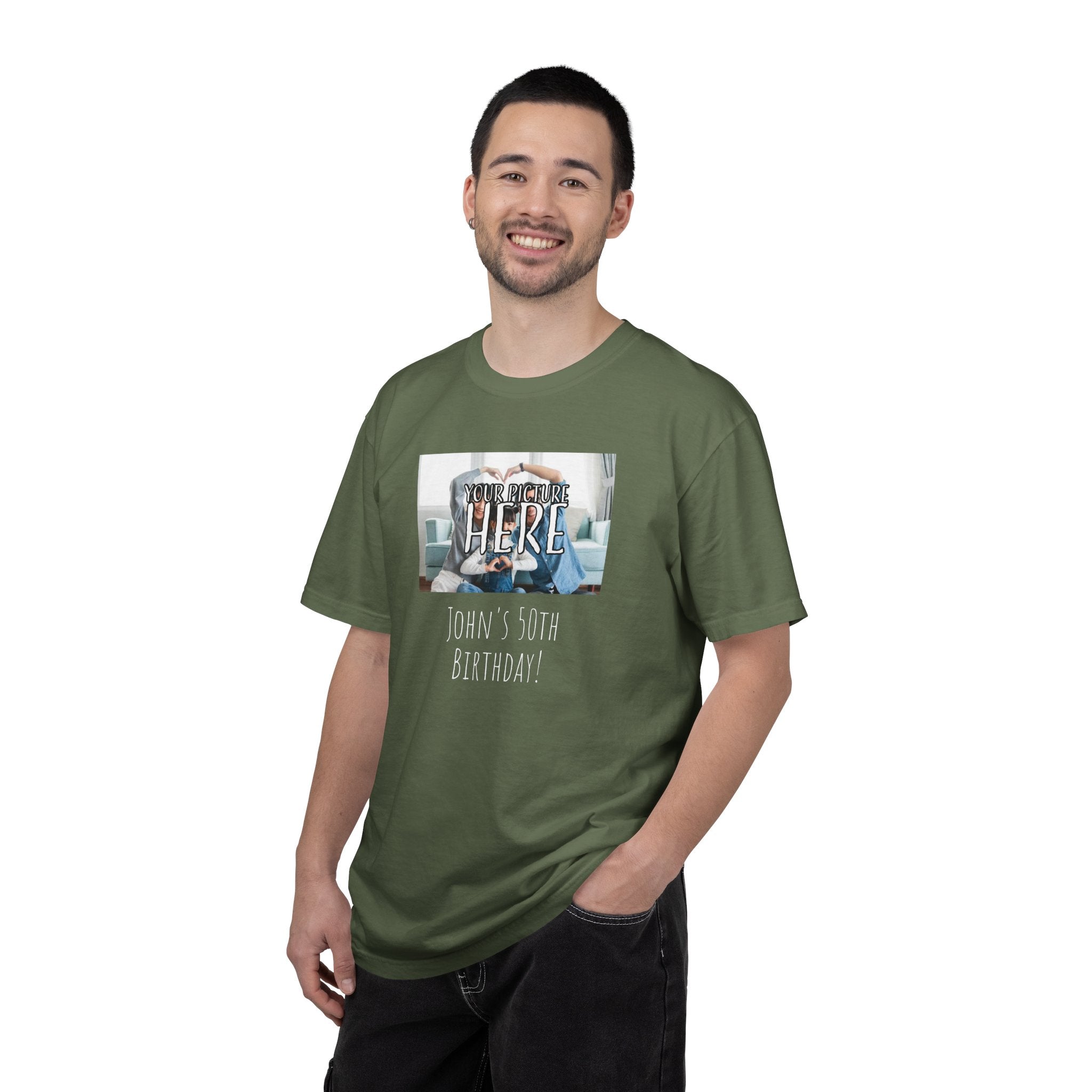 Personalizable Family Fun T-Shirt — Custom Image & Text, Multiple Colors