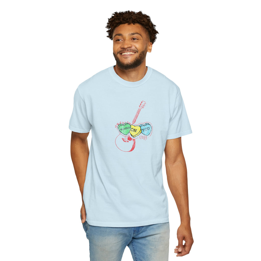 Wasted On You Candy Heart T-Shirt — Vintage Distressed Valentine's Breakup Tee