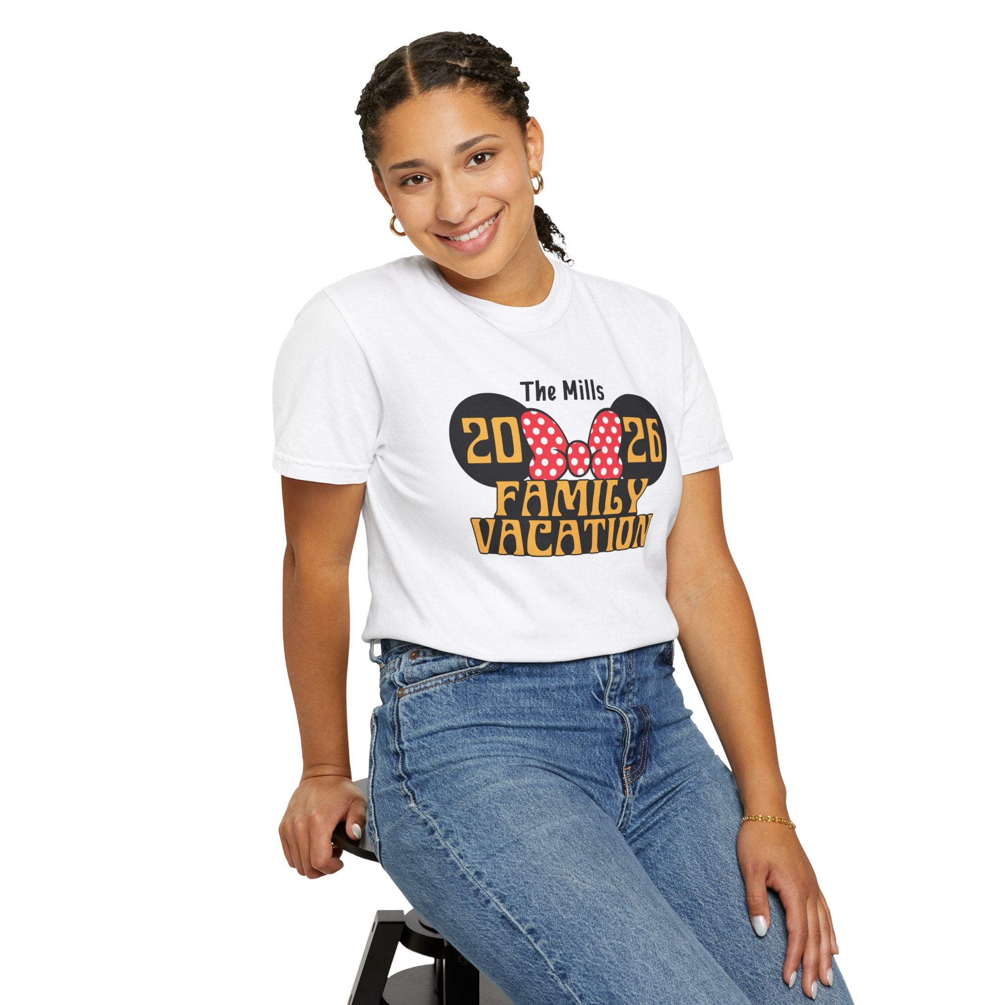 Minnie Mouse–Inspired Family Vacation T-Shirt — Personalized Family Trip Tee