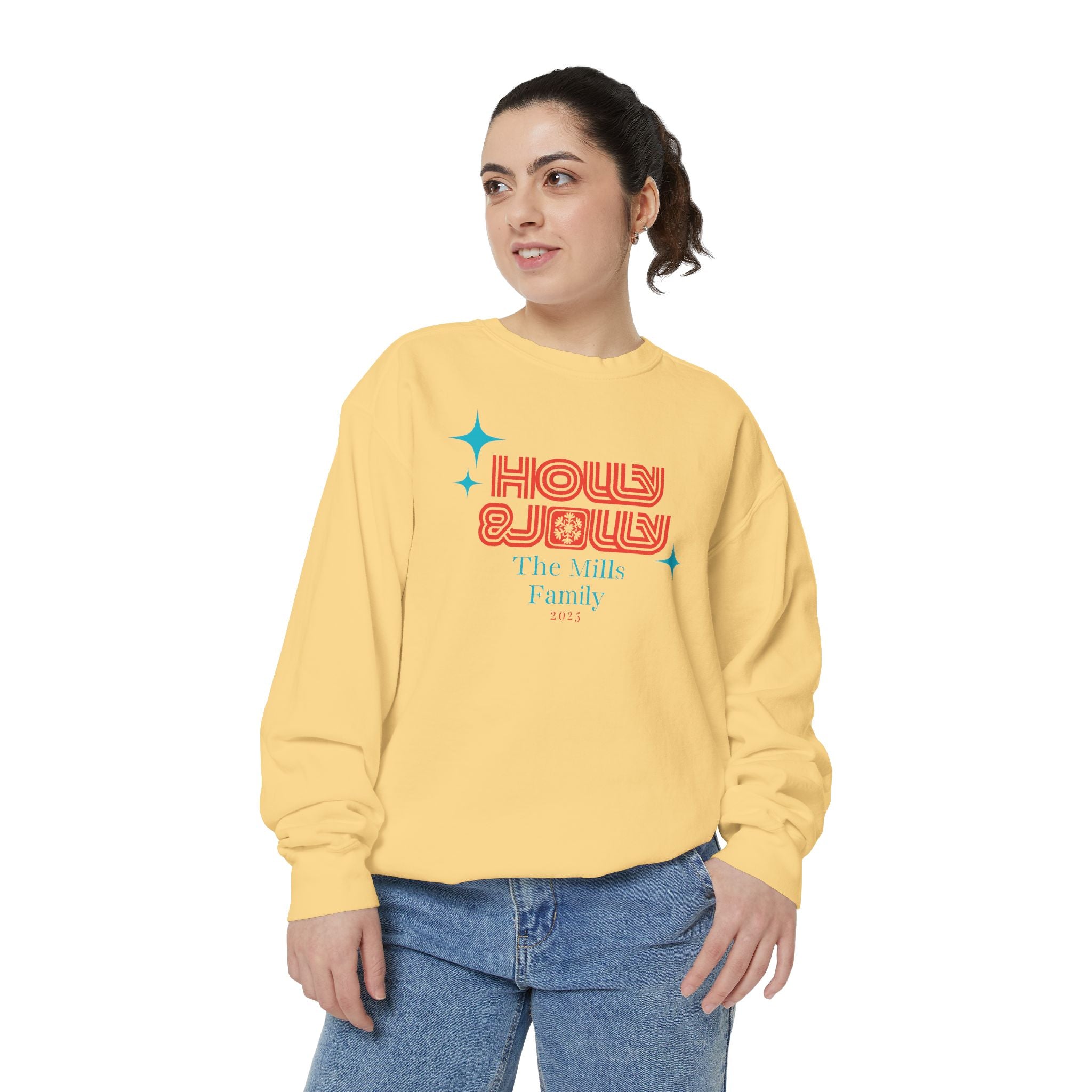 Holly & Jolly Personalized Family Christmas Sweatshirt