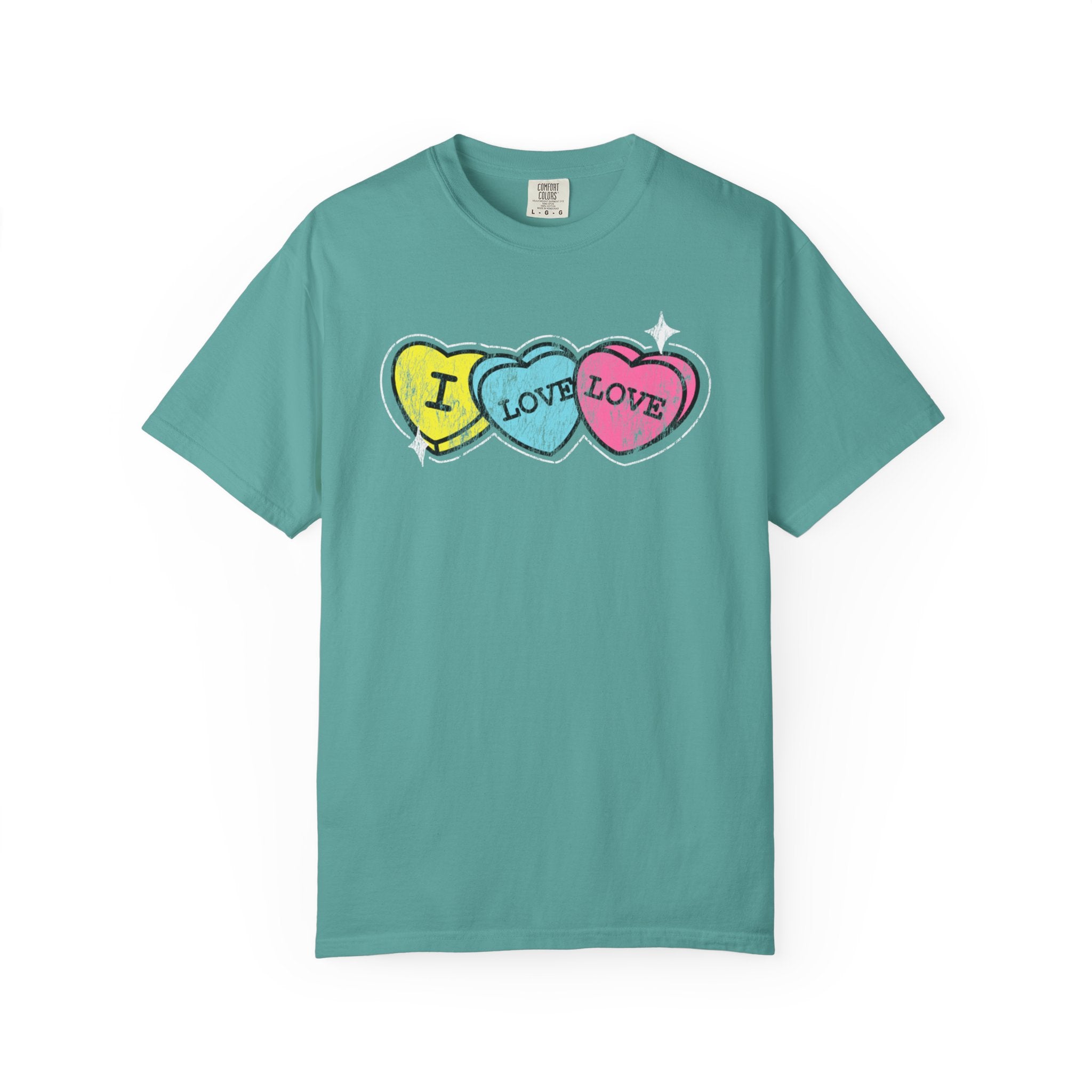Valentine's 'I Love Love' Vintage Candy Hearts T-Shirt