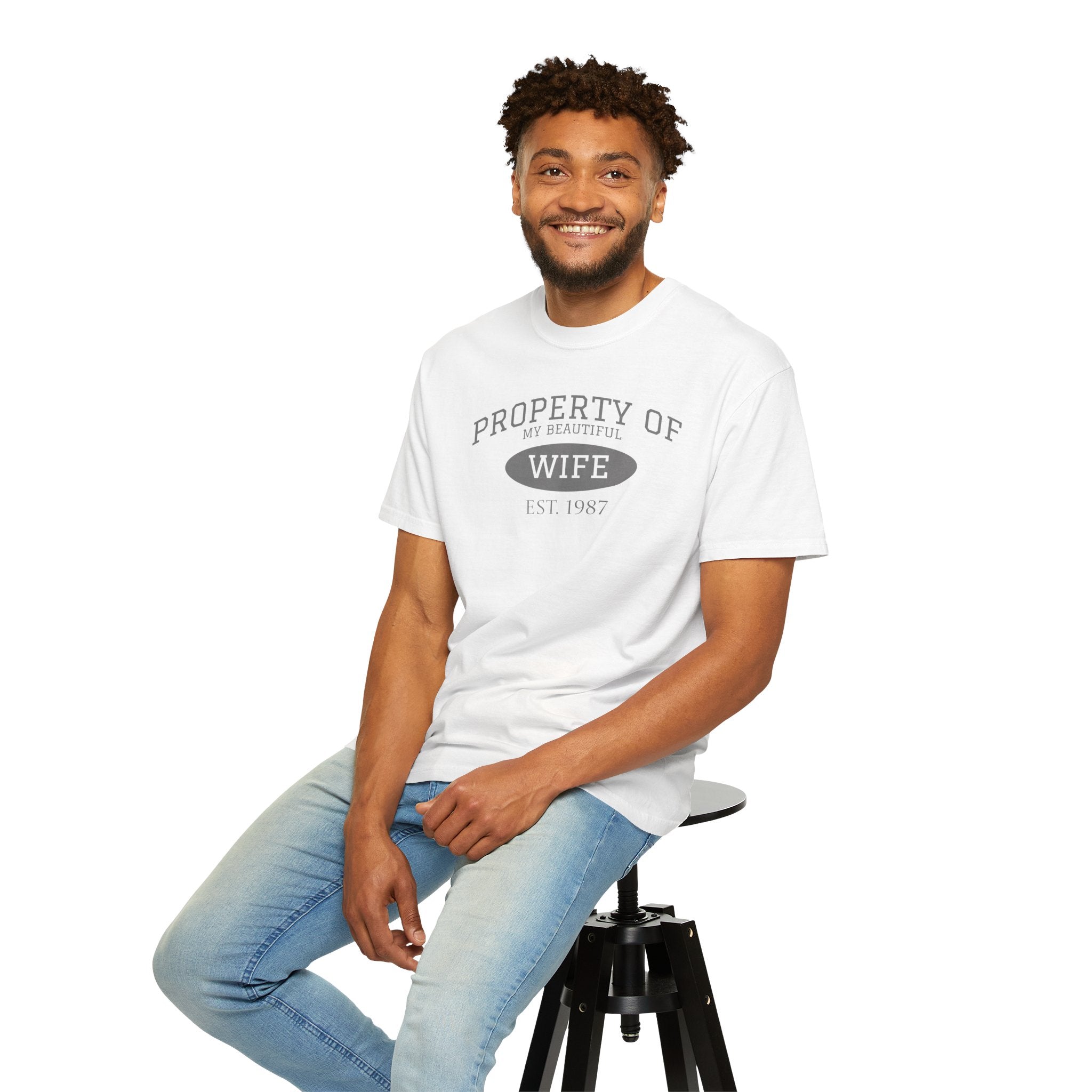 Property of My Beautiful Wife T-Shirt — Vintage Married Couple Tee