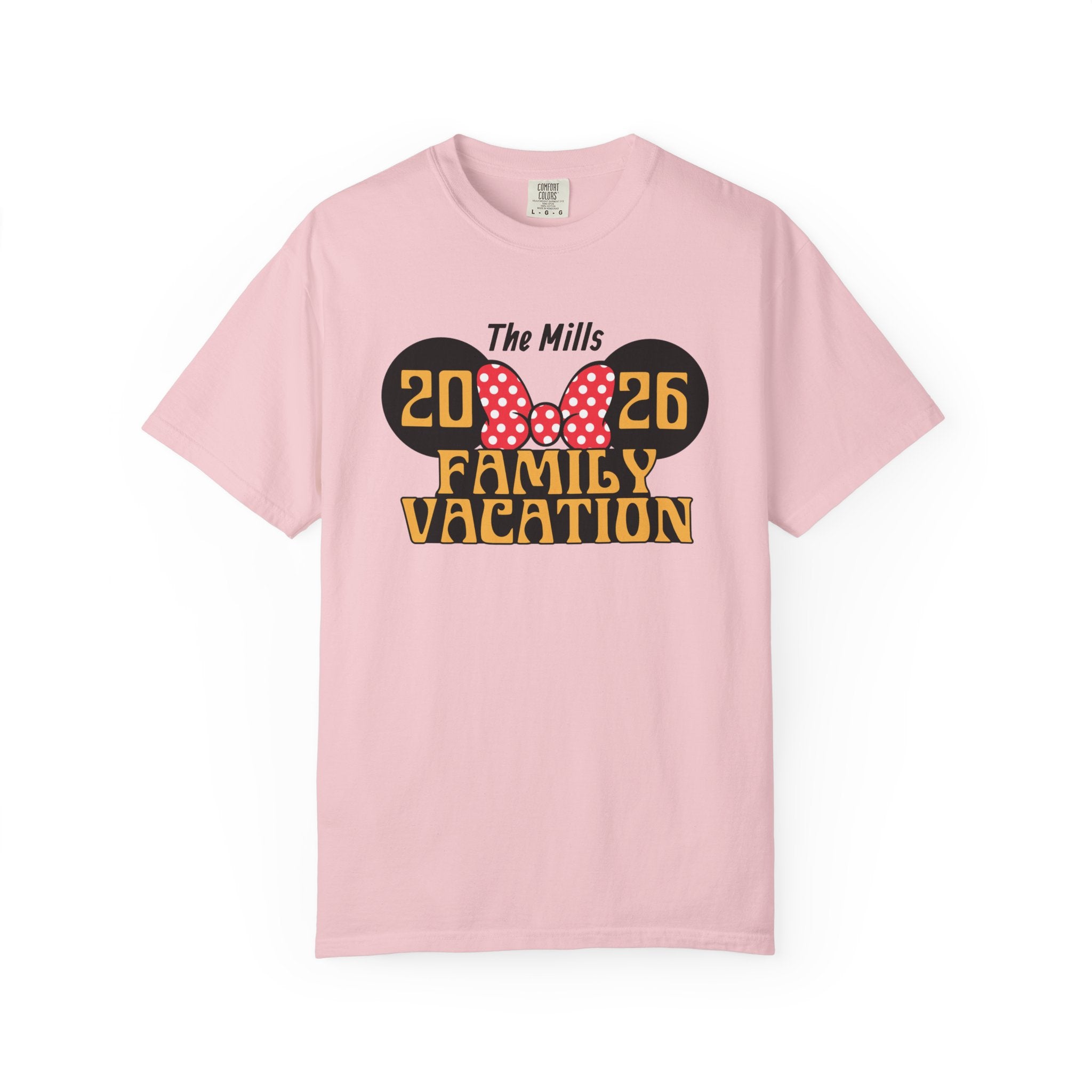 Minnie Mouse–Inspired Family Vacation T-Shirt — Personalized Family Trip Tee