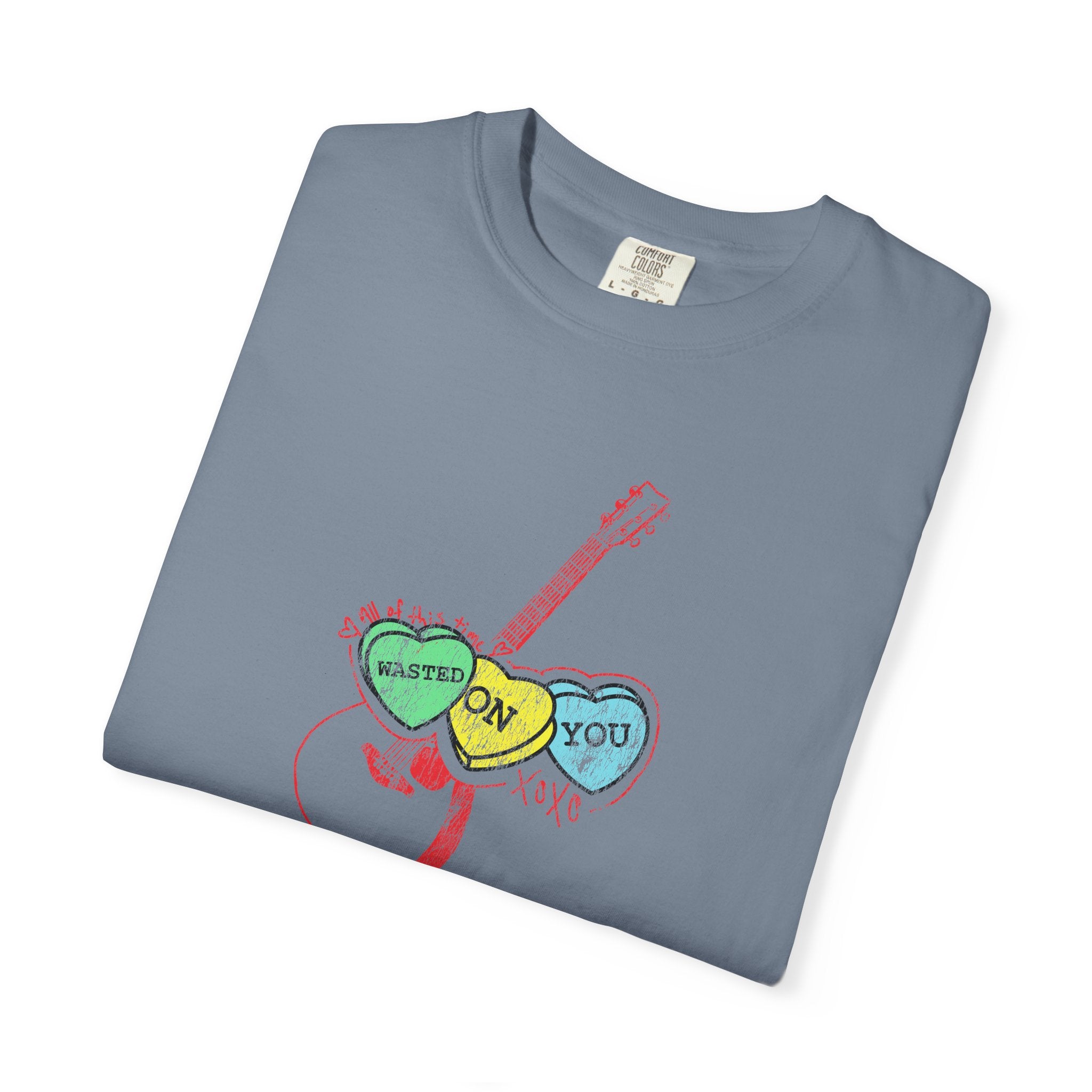 Wasted On You Candy Heart T-Shirt — Vintage Distressed Valentine's Breakup Tee