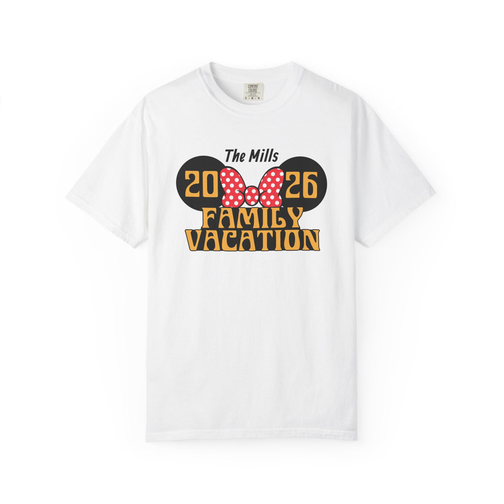 Minnie Mouse–Inspired Family Vacation T-Shirt — Personalized Family Trip Tee