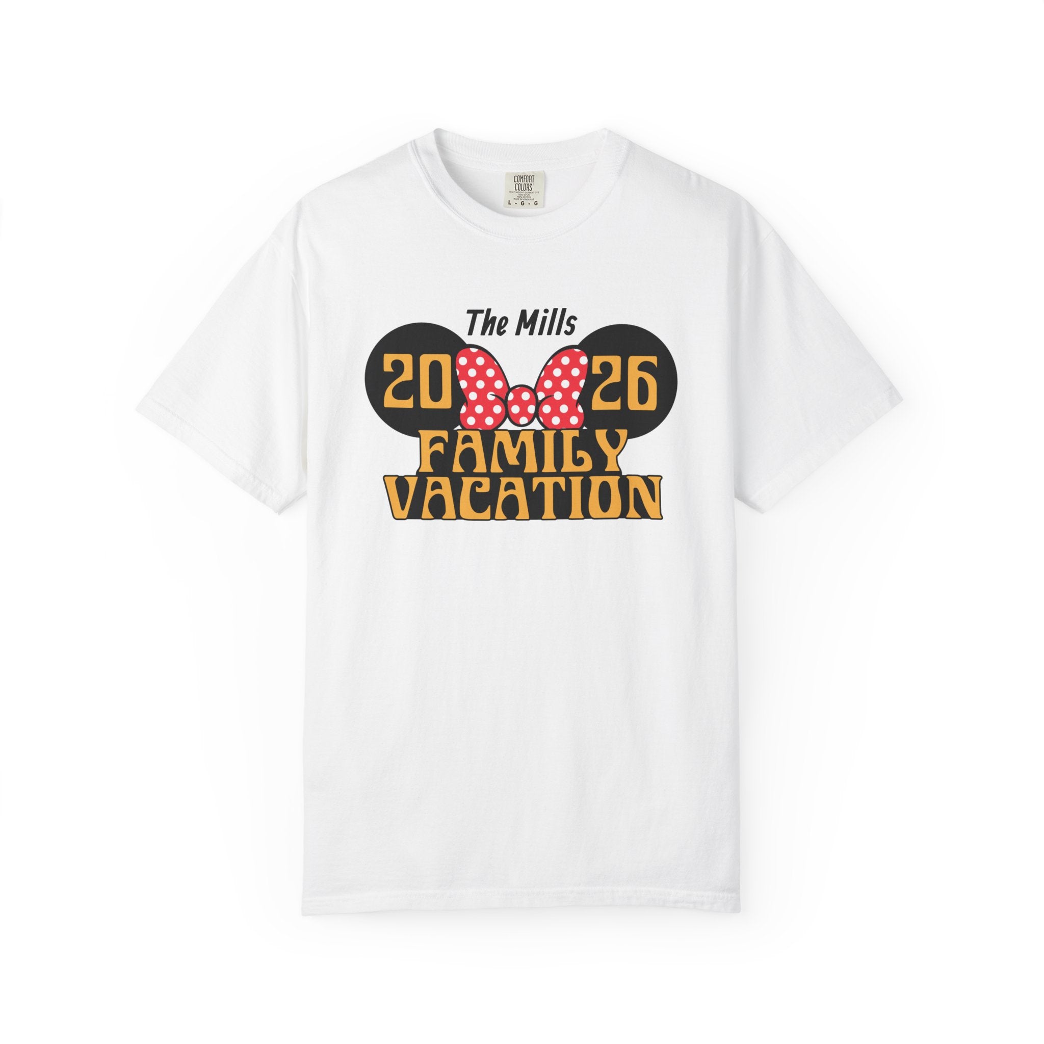 Minnie Mouse–Inspired Family Vacation T-Shirt — Personalized Family Trip Tee