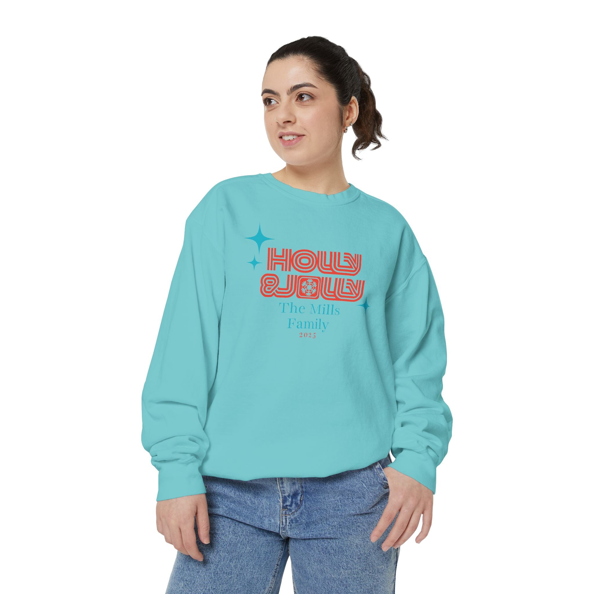 Holly & Jolly Personalized Family Christmas Sweatshirt