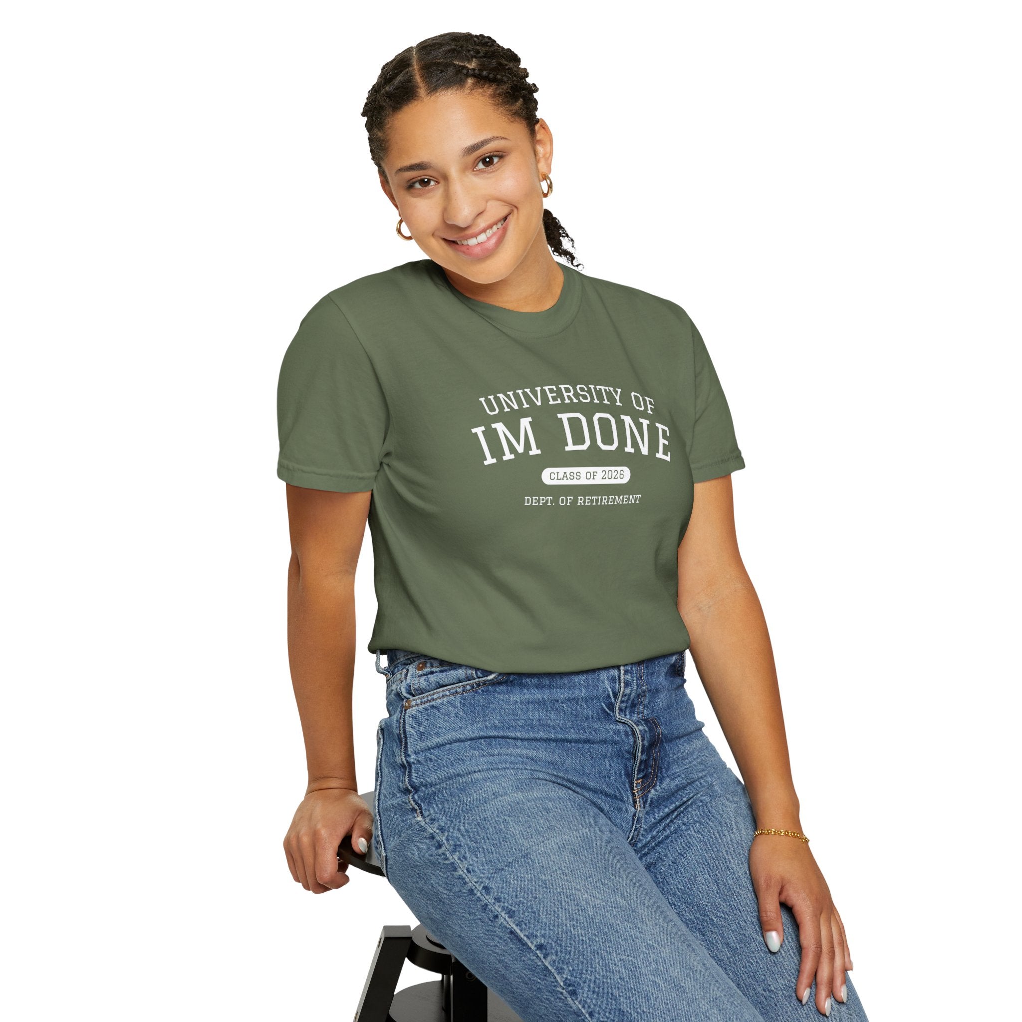 Retirement Tee — "University of I'm Done" Funny Graduation-Inspired Shirt