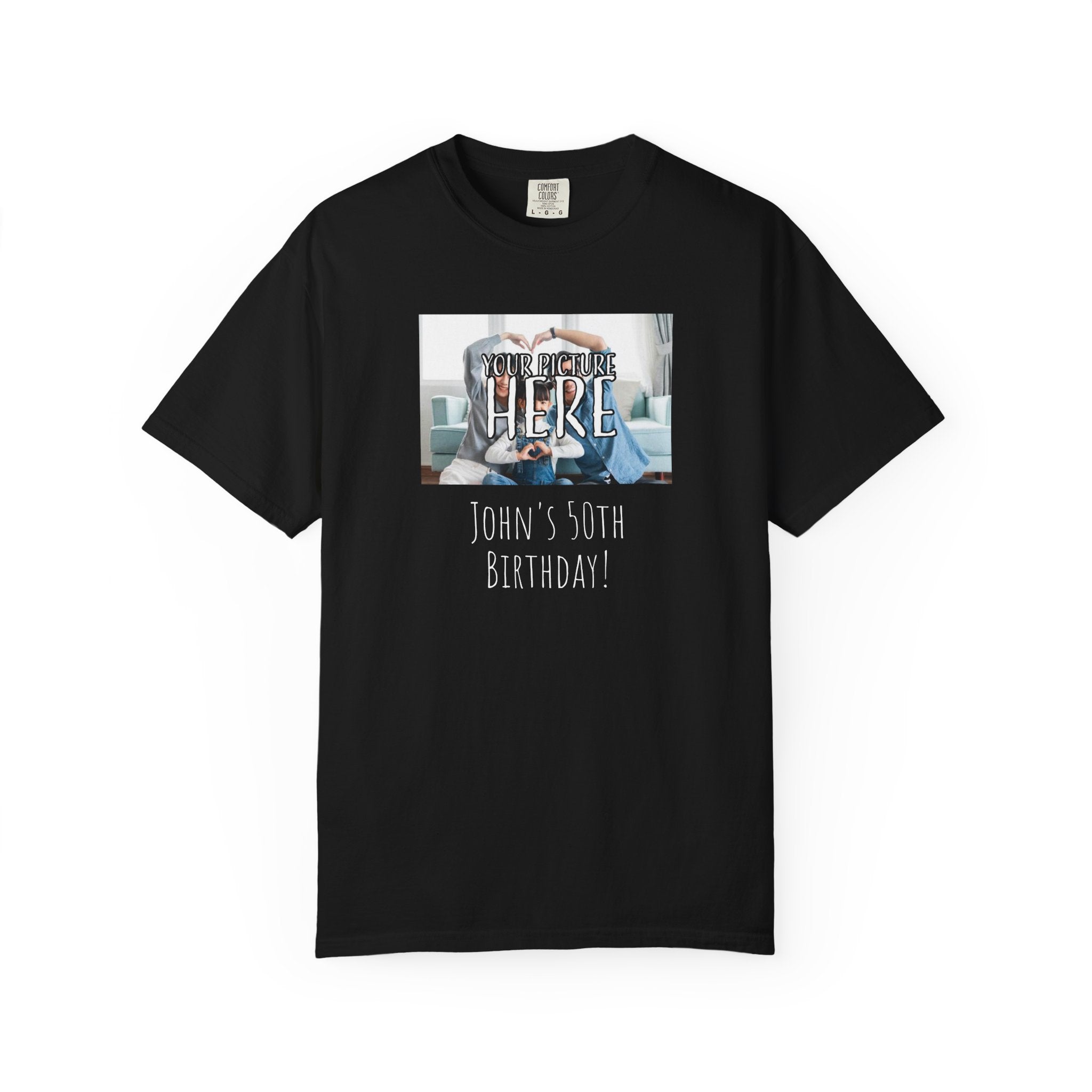 Personalizable Family Fun T-Shirt — Custom Image & Text, Multiple Colors