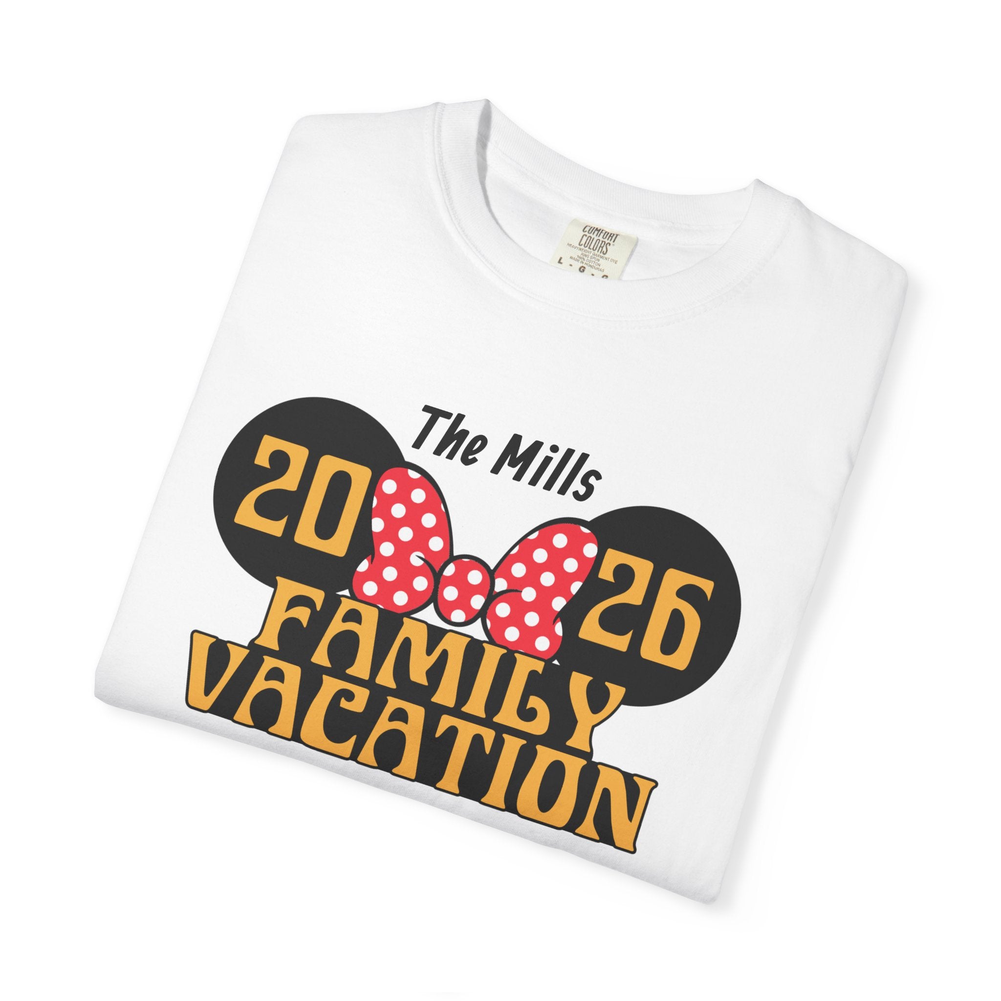Minnie Mouse–Inspired Family Vacation T-Shirt — Personalized Family Trip Tee
