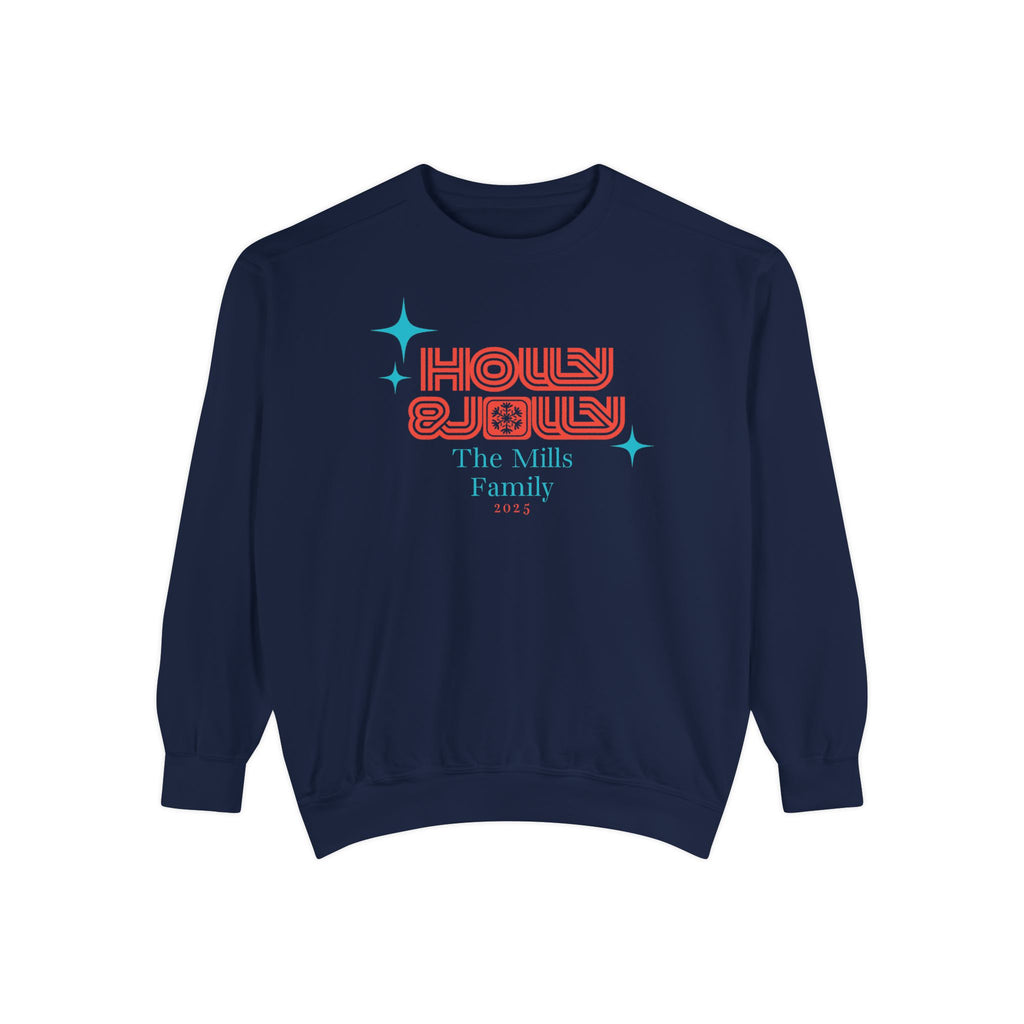 Holly & Jolly Personalized Family Christmas Sweatshirt
