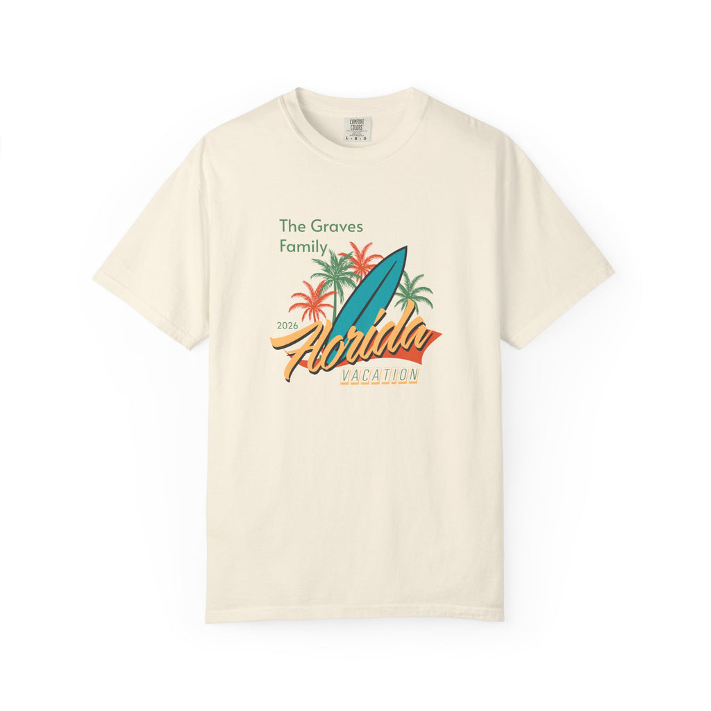 Florida Family Vacation Personalized T-Shirt — Custom Family Name
