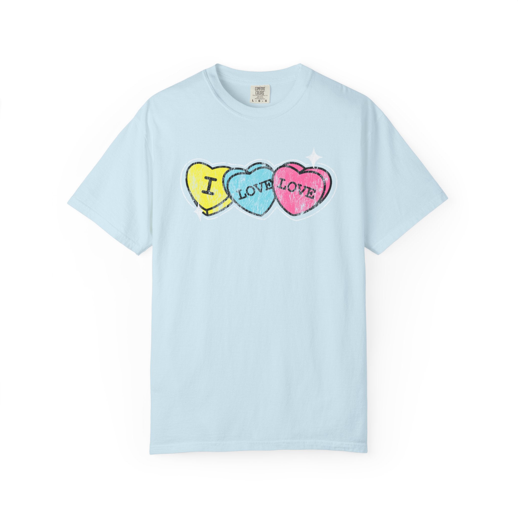 Valentine's 'I Love Love' Vintage Candy Hearts T-Shirt