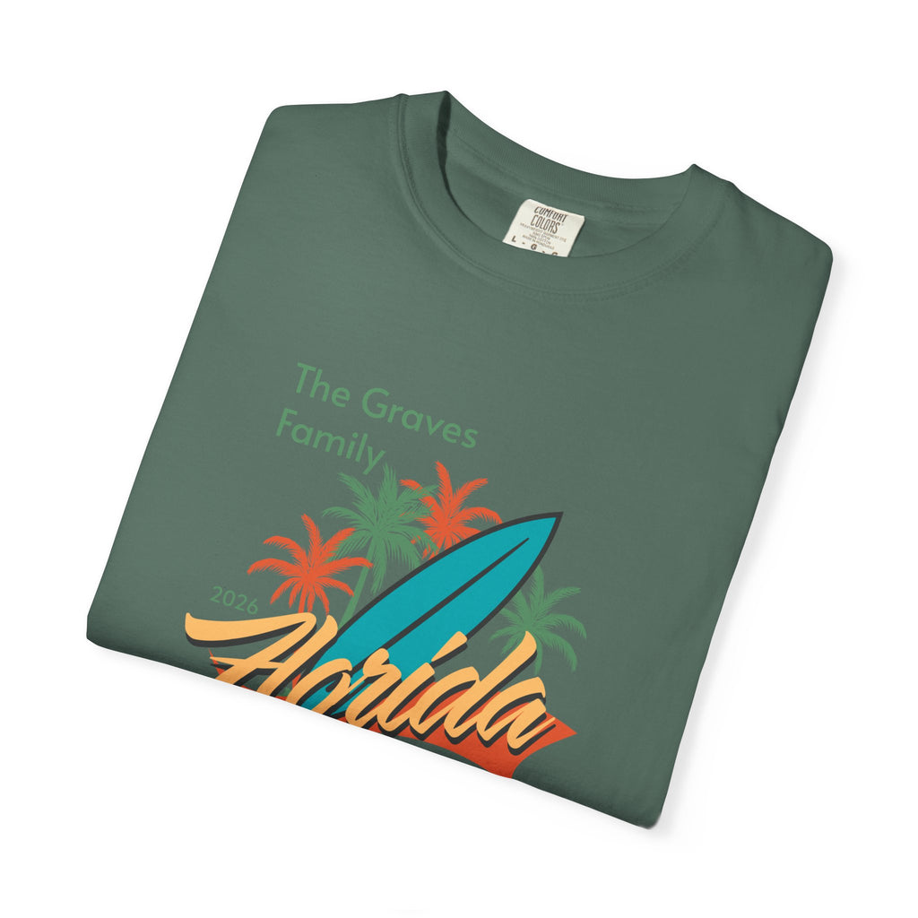 Florida Family Vacation Personalized T-Shirt — Custom Family Name