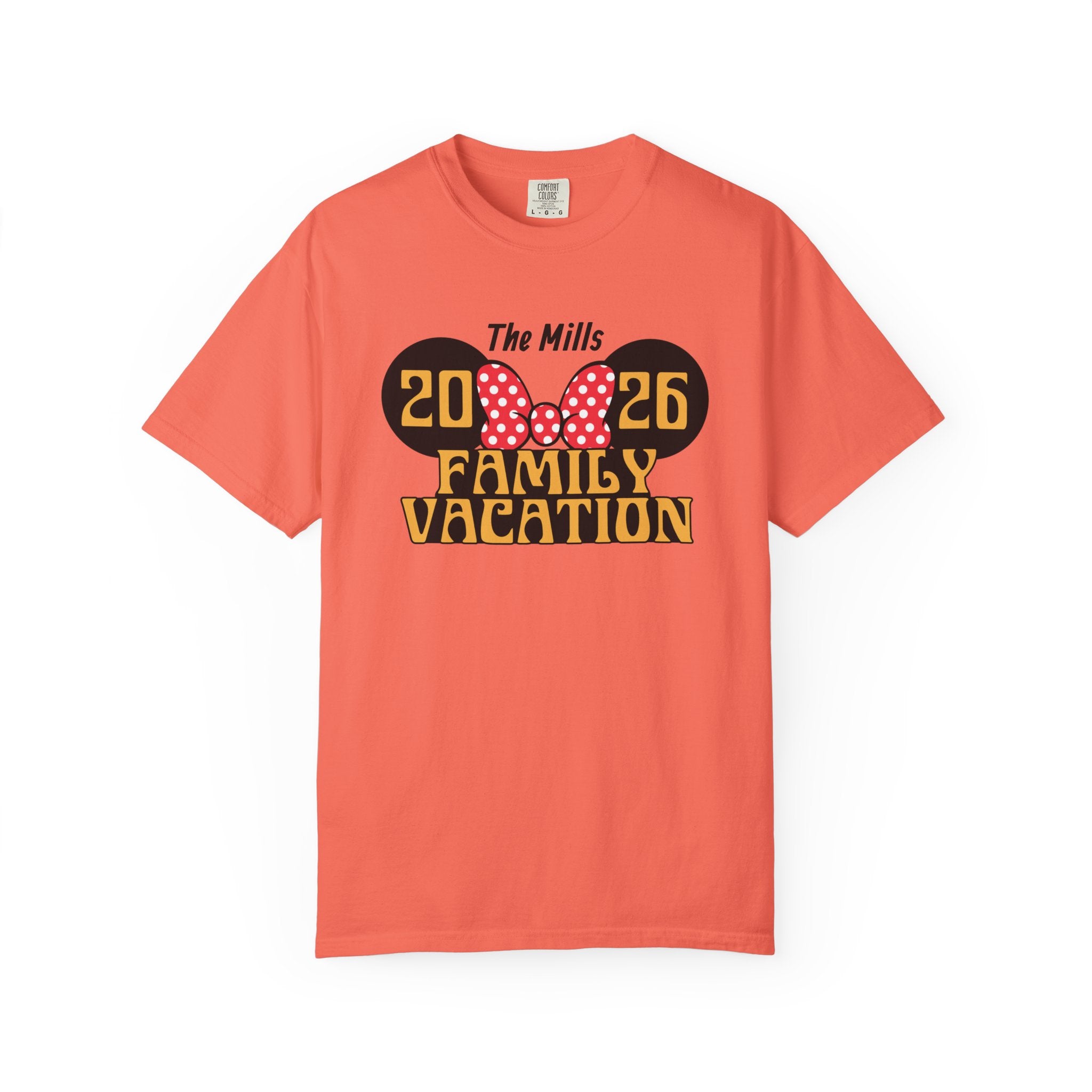 Minnie Mouse–Inspired Family Vacation T-Shirt — Personalized Family Trip Tee