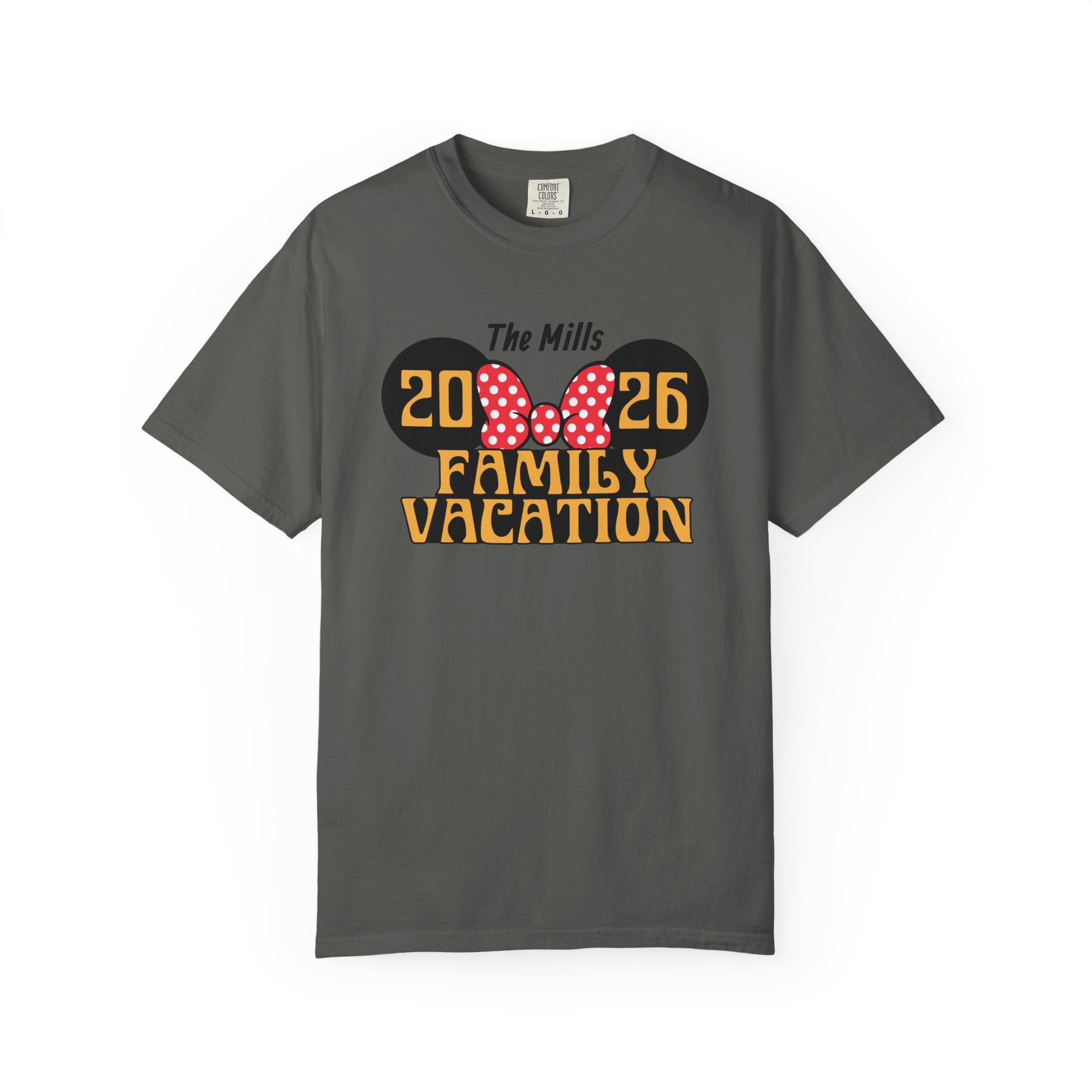 Minnie Mouse–Inspired Family Vacation T-Shirt — Personalized Family Trip Tee