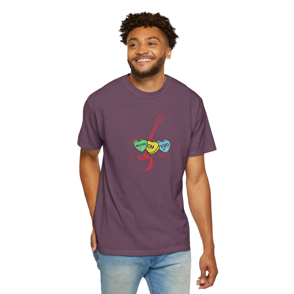 Wasted On You Candy Heart T-Shirt — Vintage Distressed Valentine's Breakup Tee