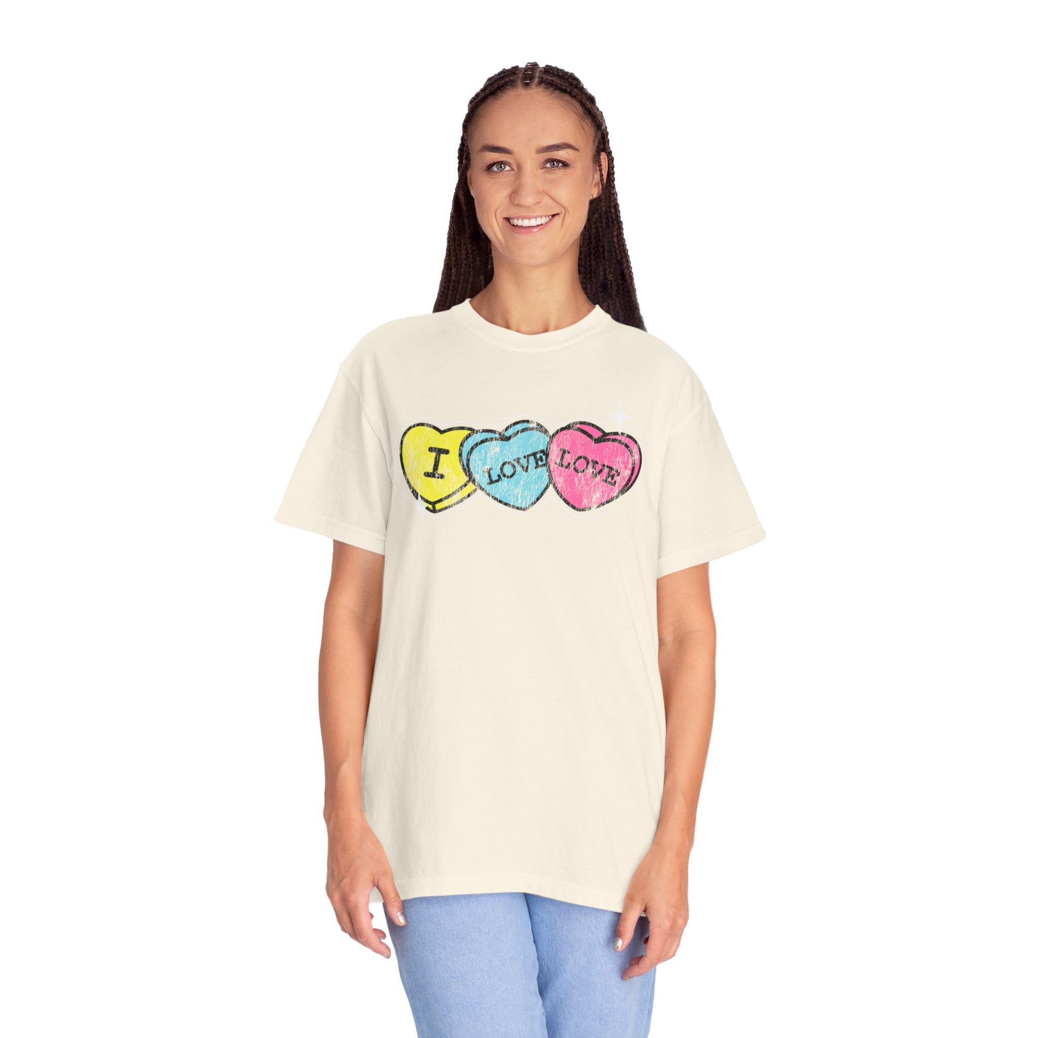 Valentine's 'I Love Love' Vintage Candy Hearts T-Shirt