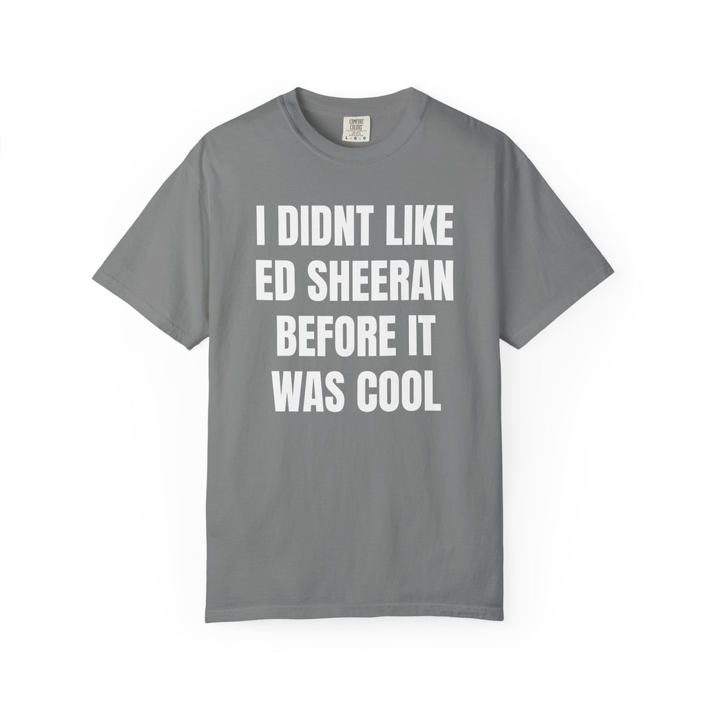 I Didn’t Like Ed Sheeran Before It Was Cool T-Shirt — Funny Hipster Music Tee