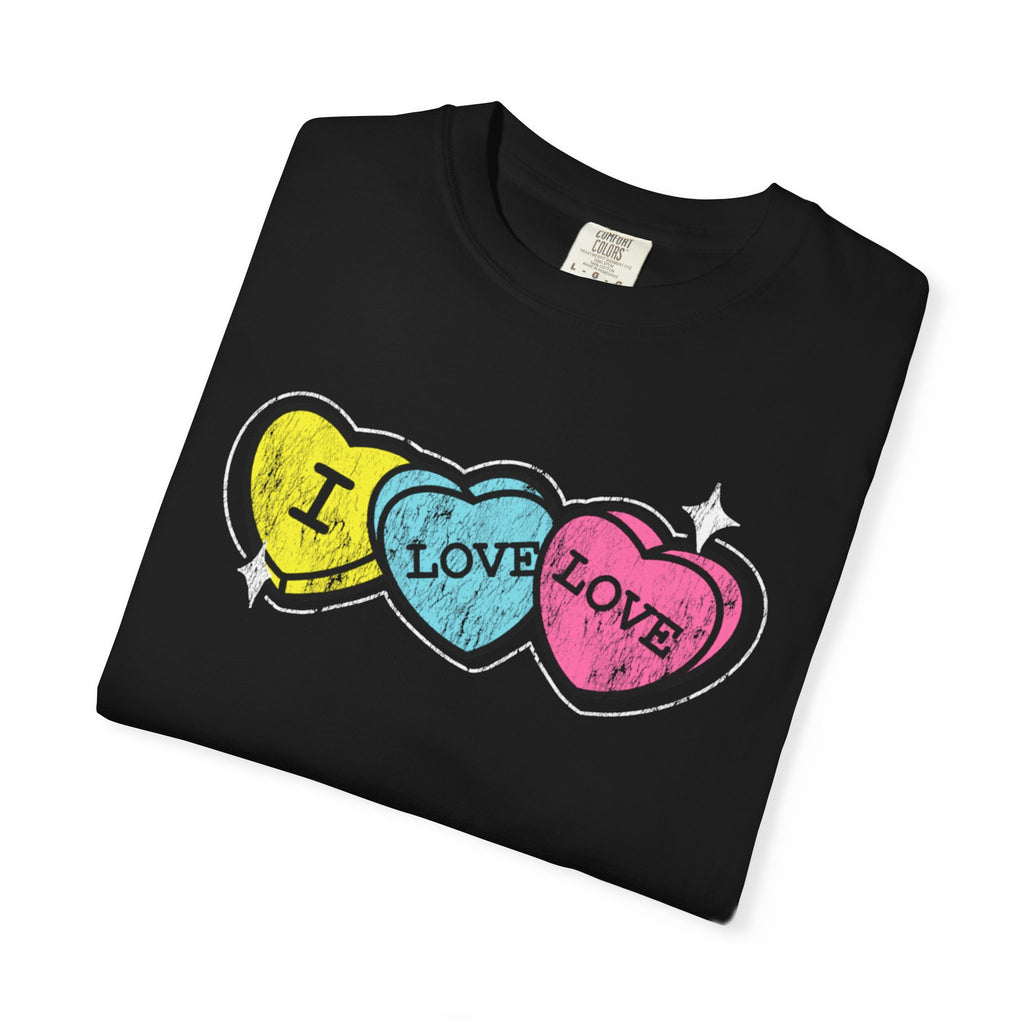 Valentine's 'I Love Love' Vintage Candy Hearts T-Shirt