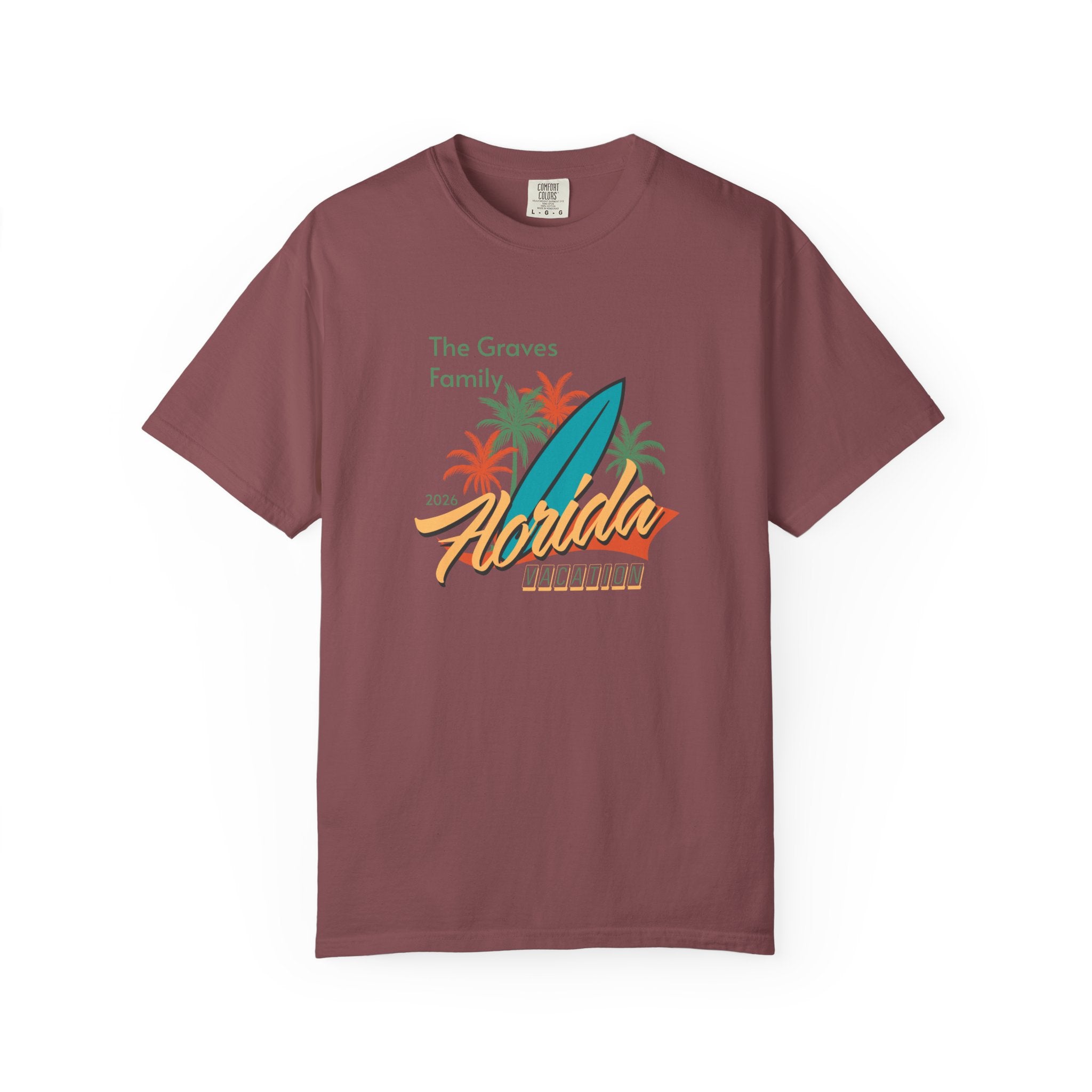 Florida Family Vacation Personalized T-Shirt — Custom Family Name