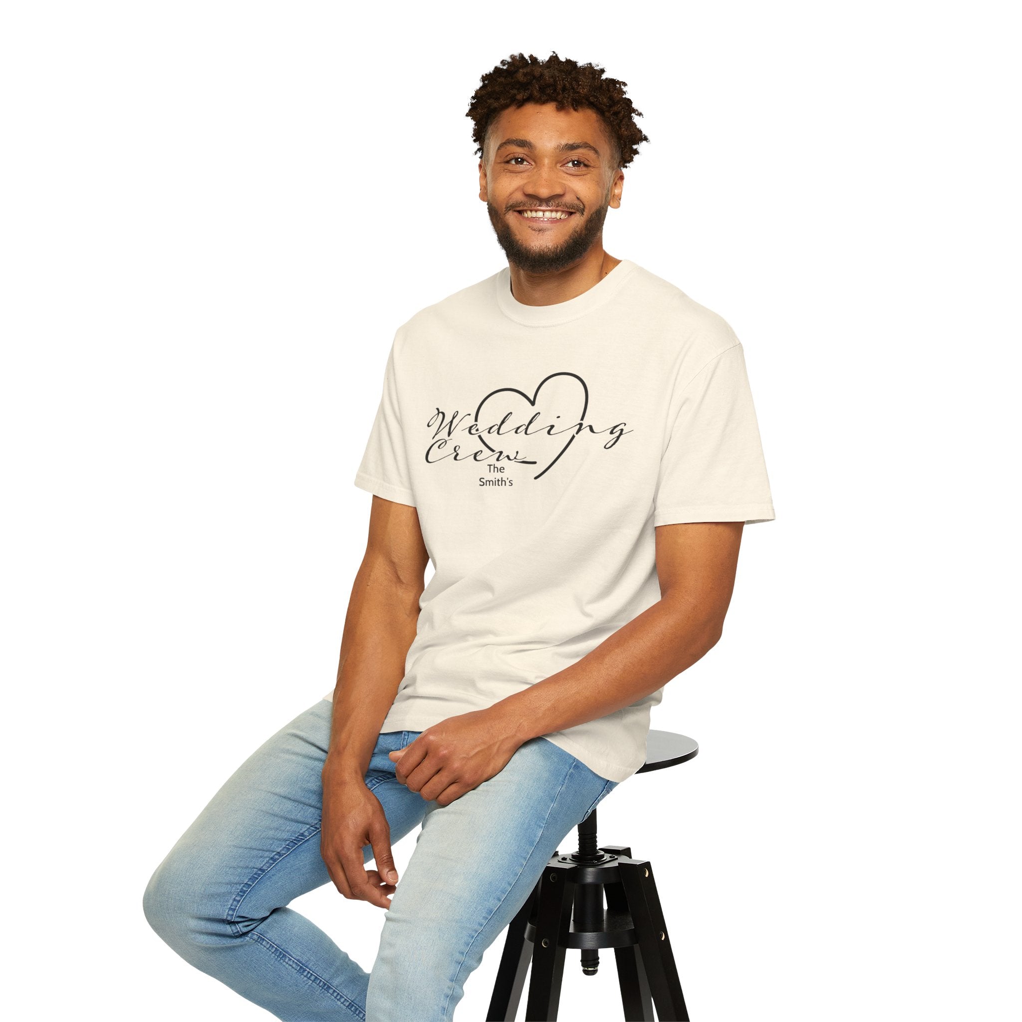 Custom 'Wedding Crew' T-Shirt — Personalized Last Name, Multiple Colors