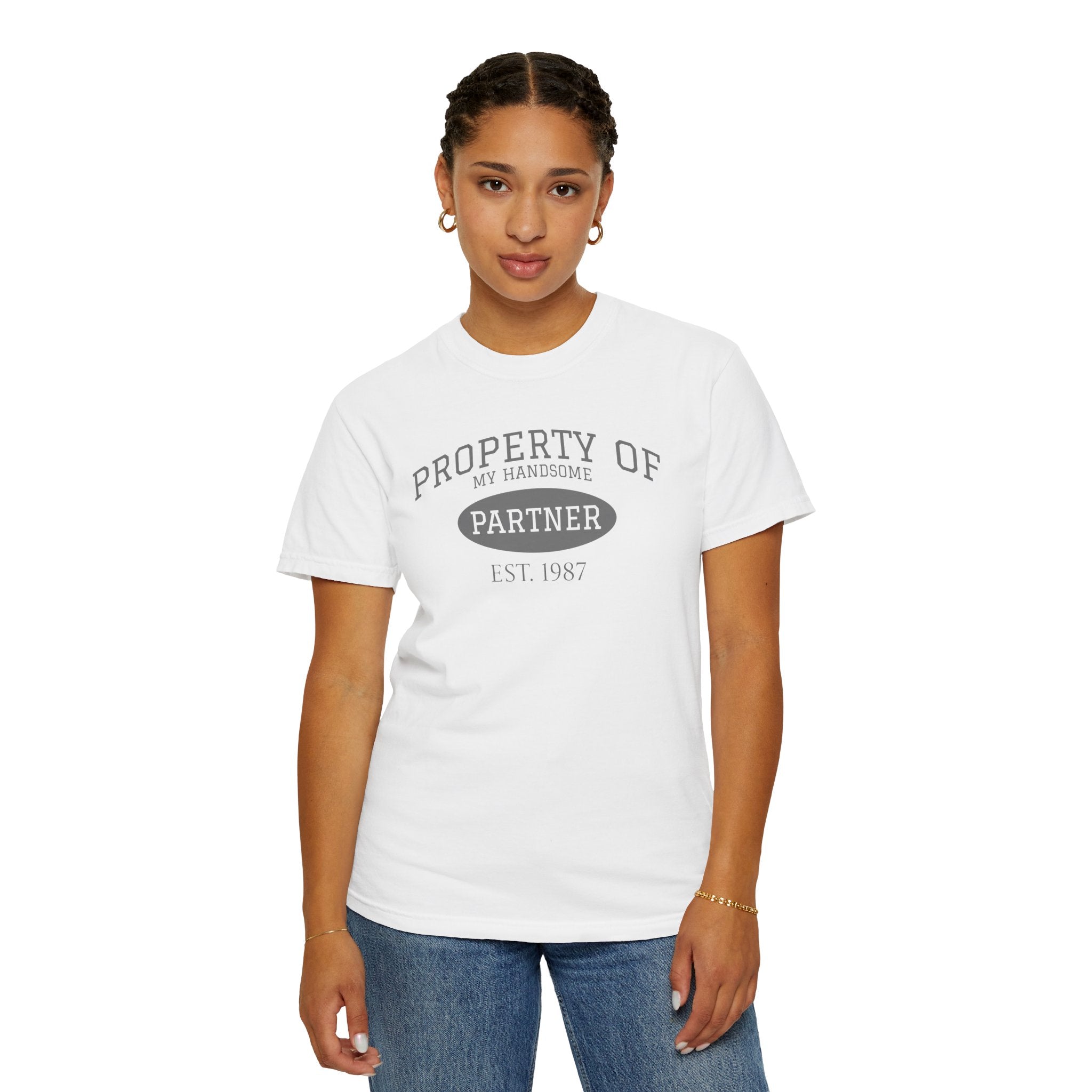 Property of My Handsome Partner T-Shirt – Established 1987 Graphic Tee